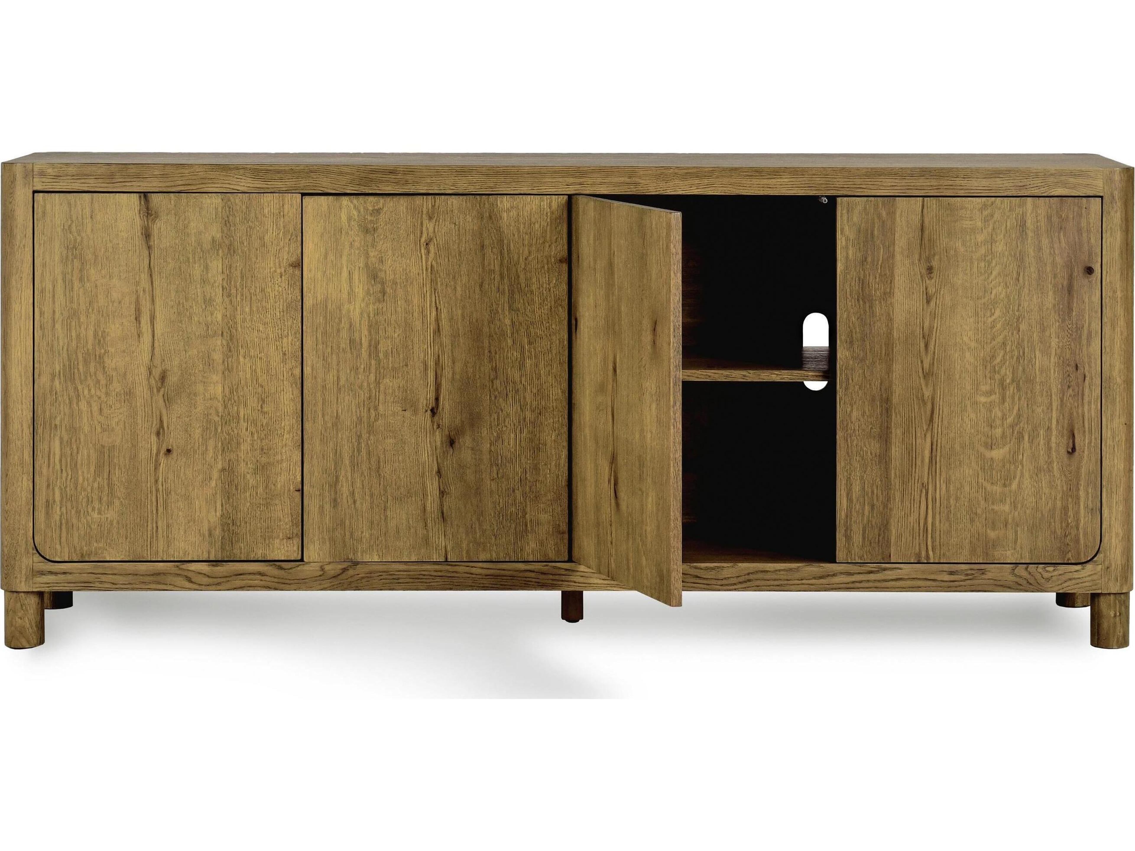 Classic Home Orlando 80" Oak Wood Brown Sideboard