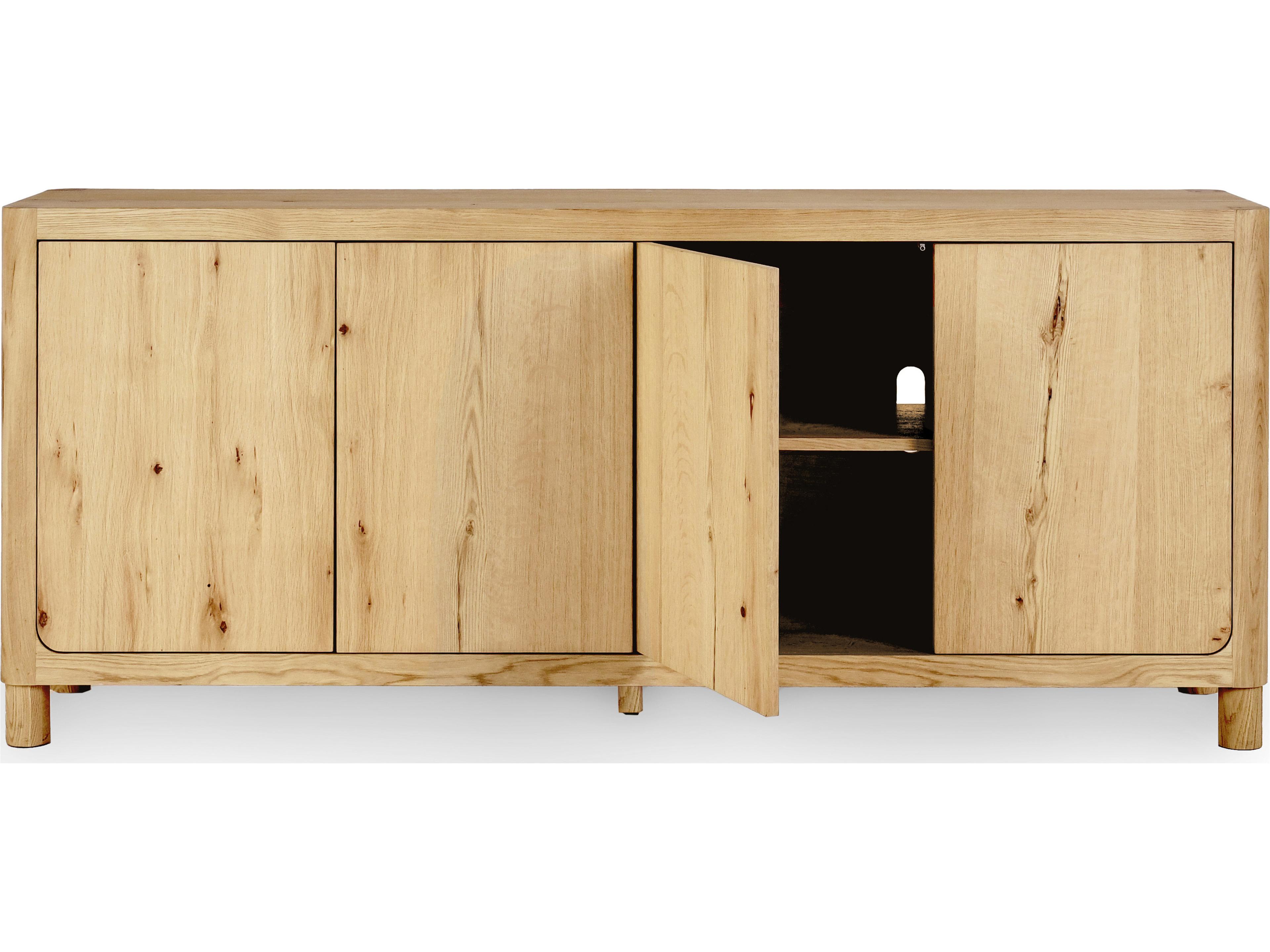 Classic Home Orlando 80" Oak Wood Natural Sideboard