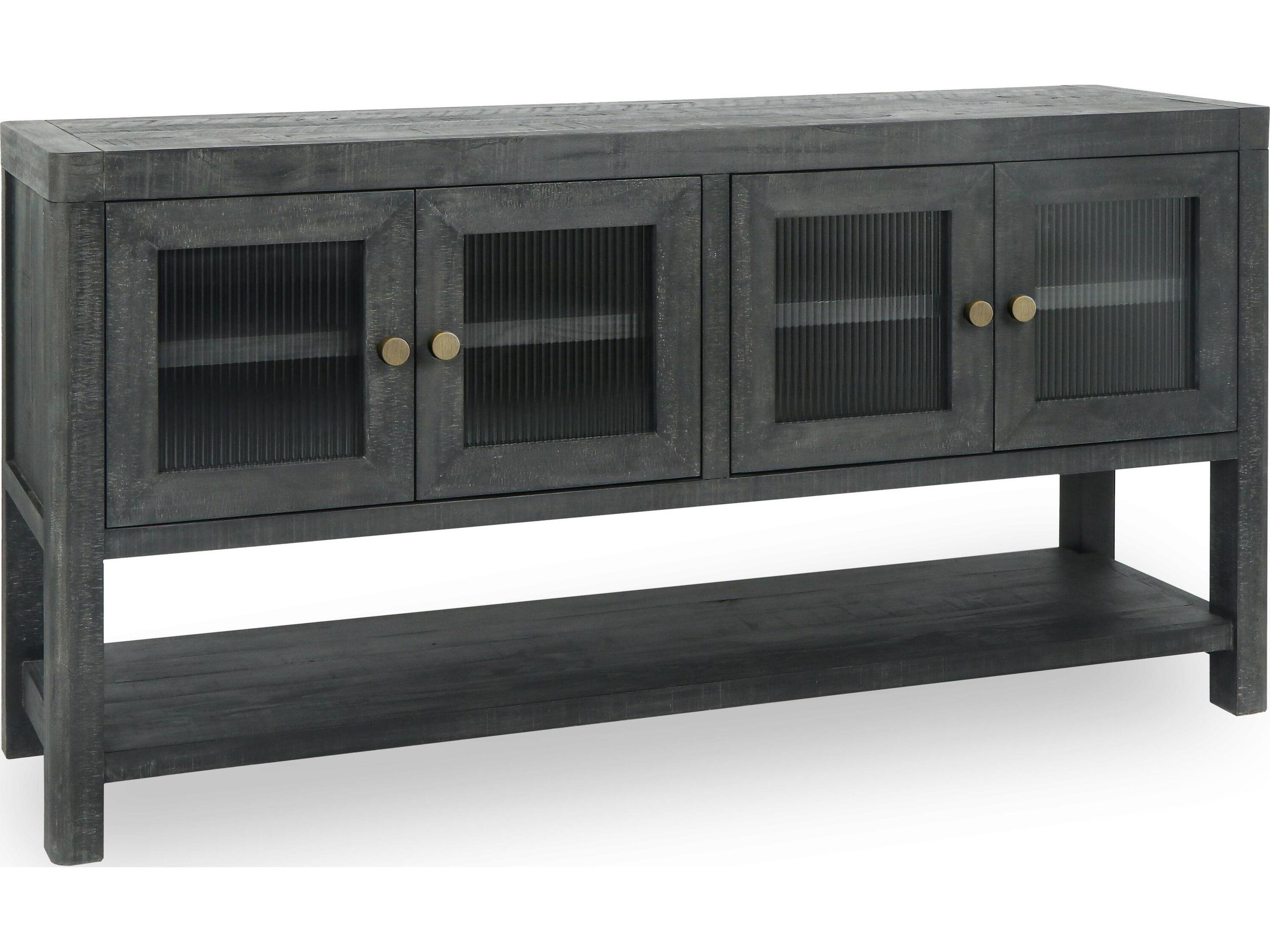 Tenno 70" Pine Wood Black Sideboard