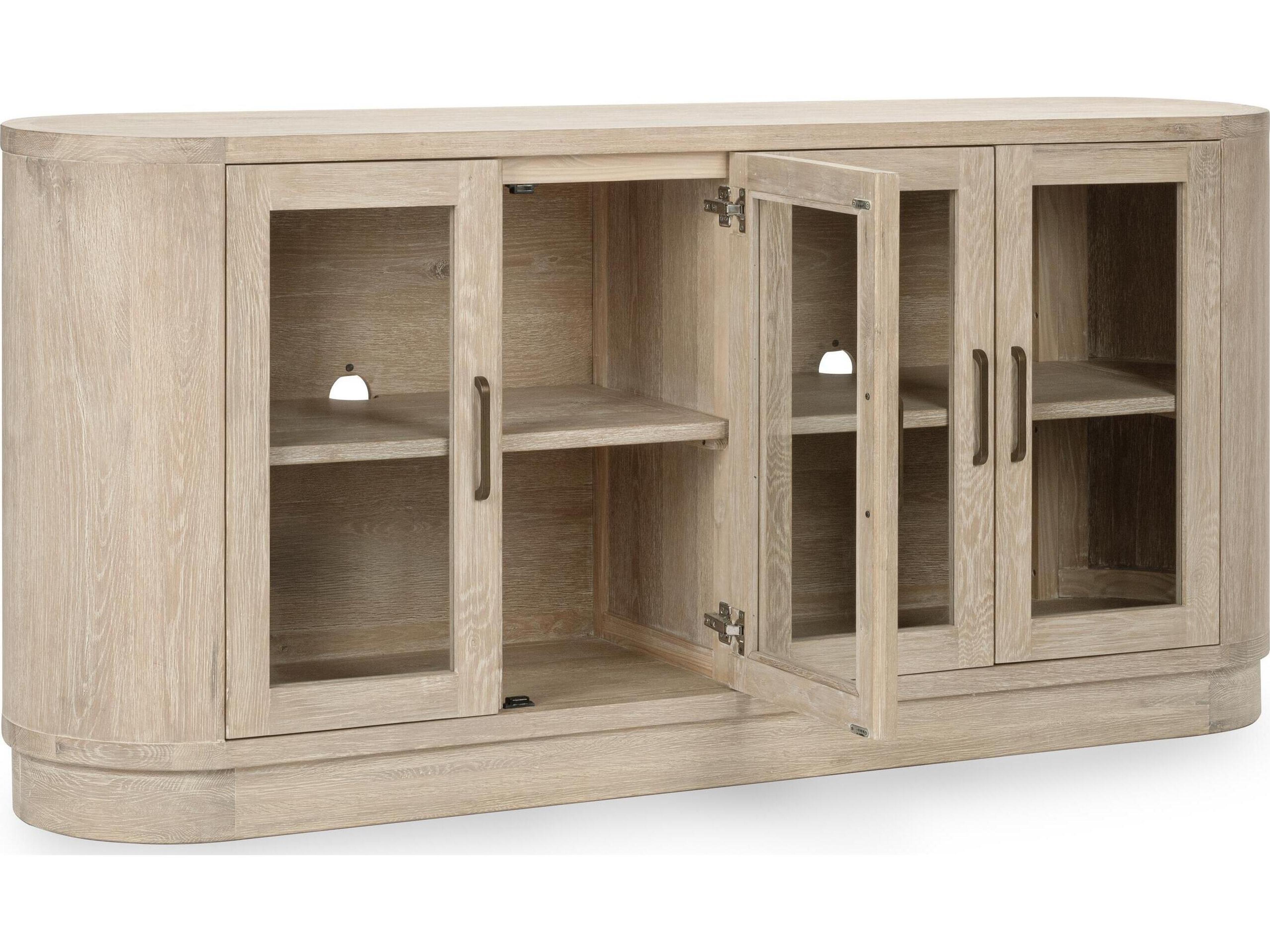 Classic Home Vander 78" Oak Wood White Wash Sideboard