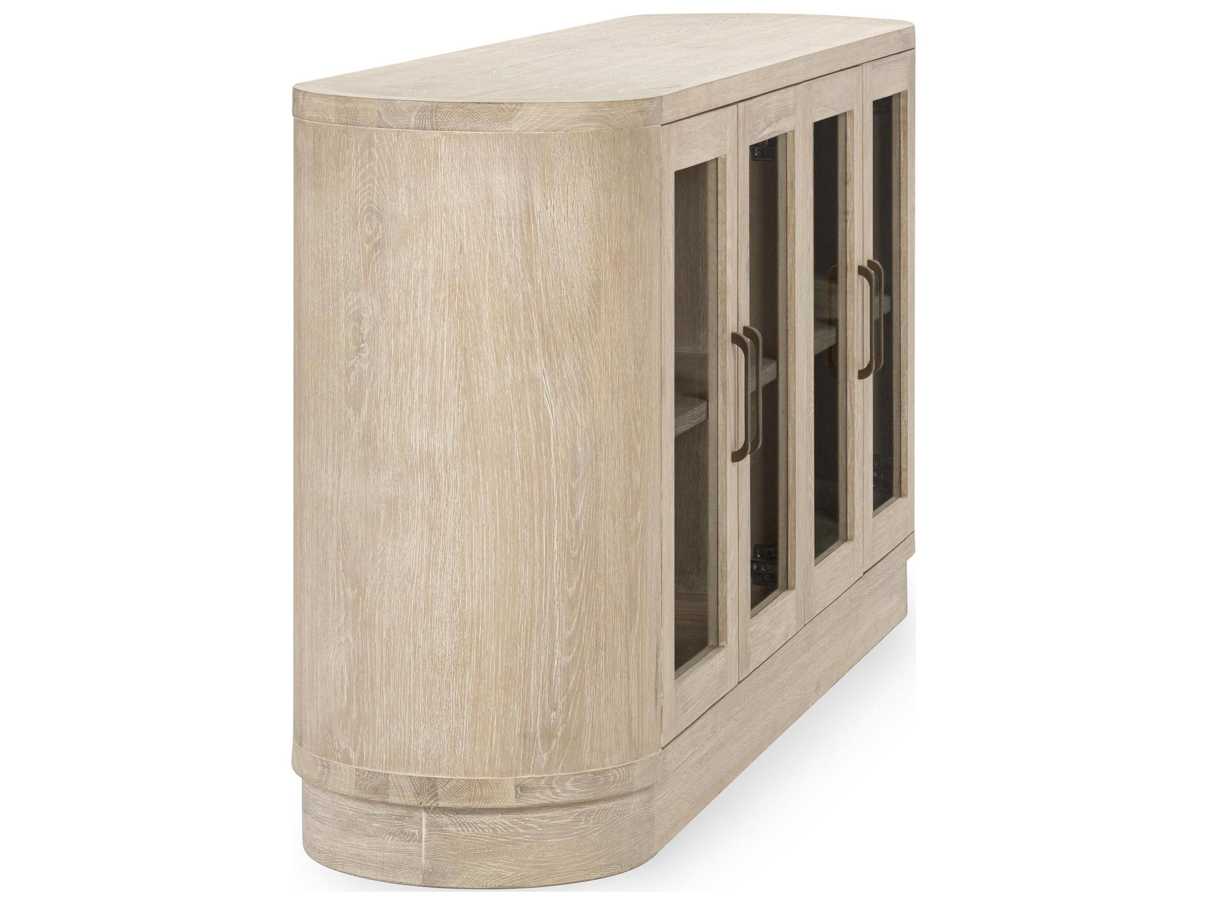 Classic Home Vander 78" Oak Wood White Wash Sideboard