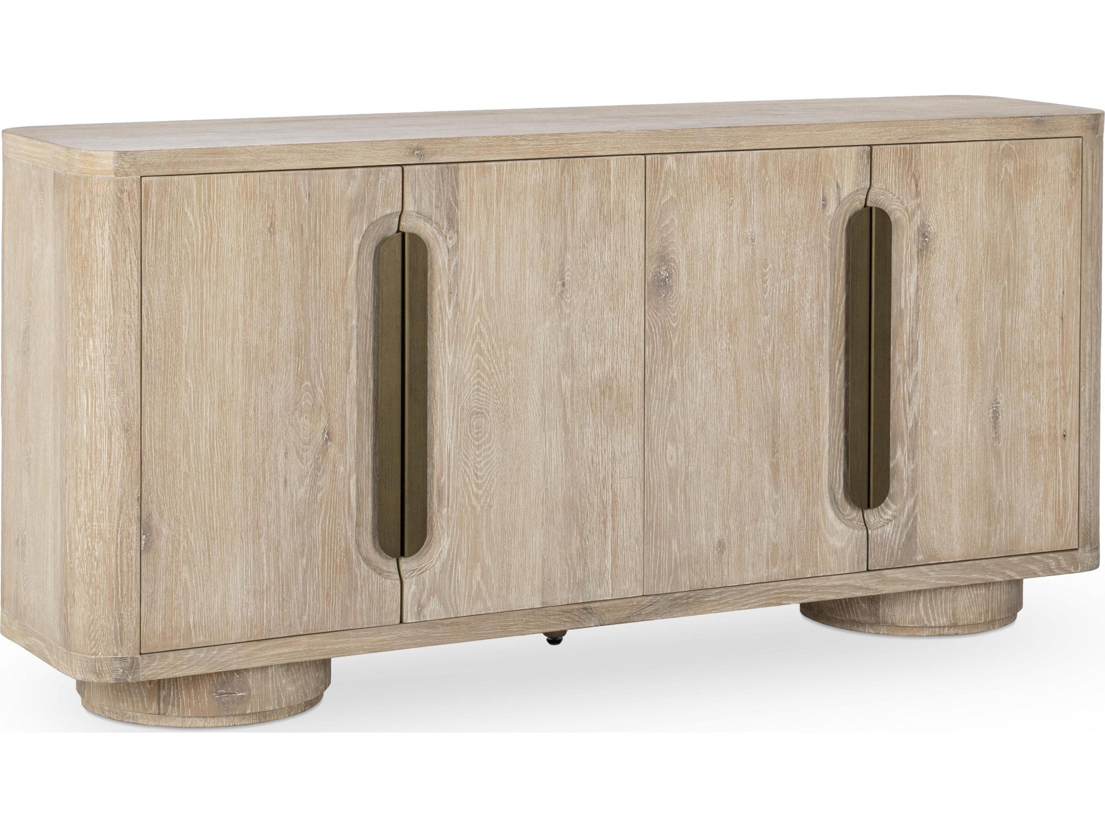 Tiber 74" Oak Wood White Wash Sideboard
