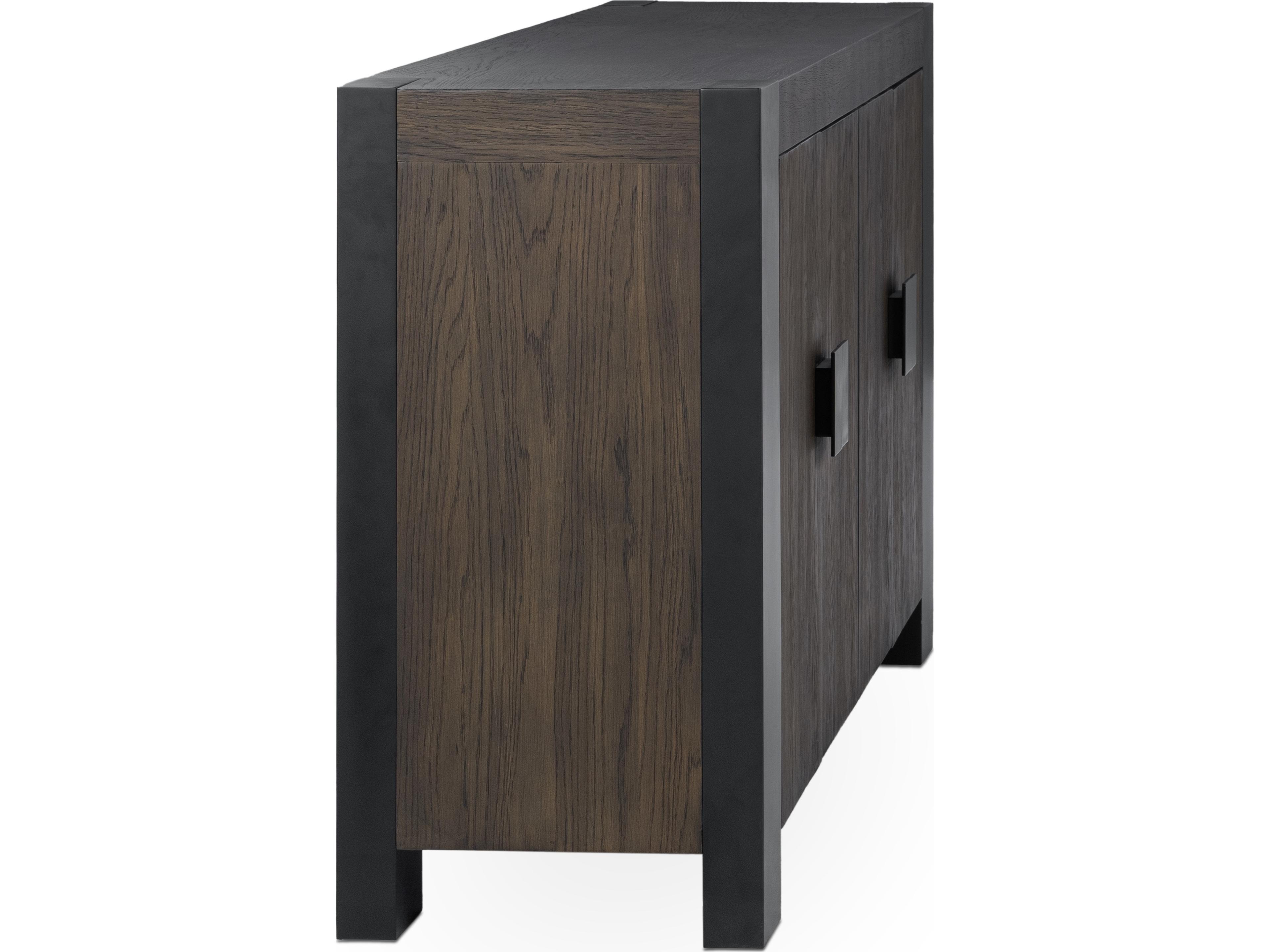 Classic Home Deaven 78" Oak Wood Toasted Brown Sideboard