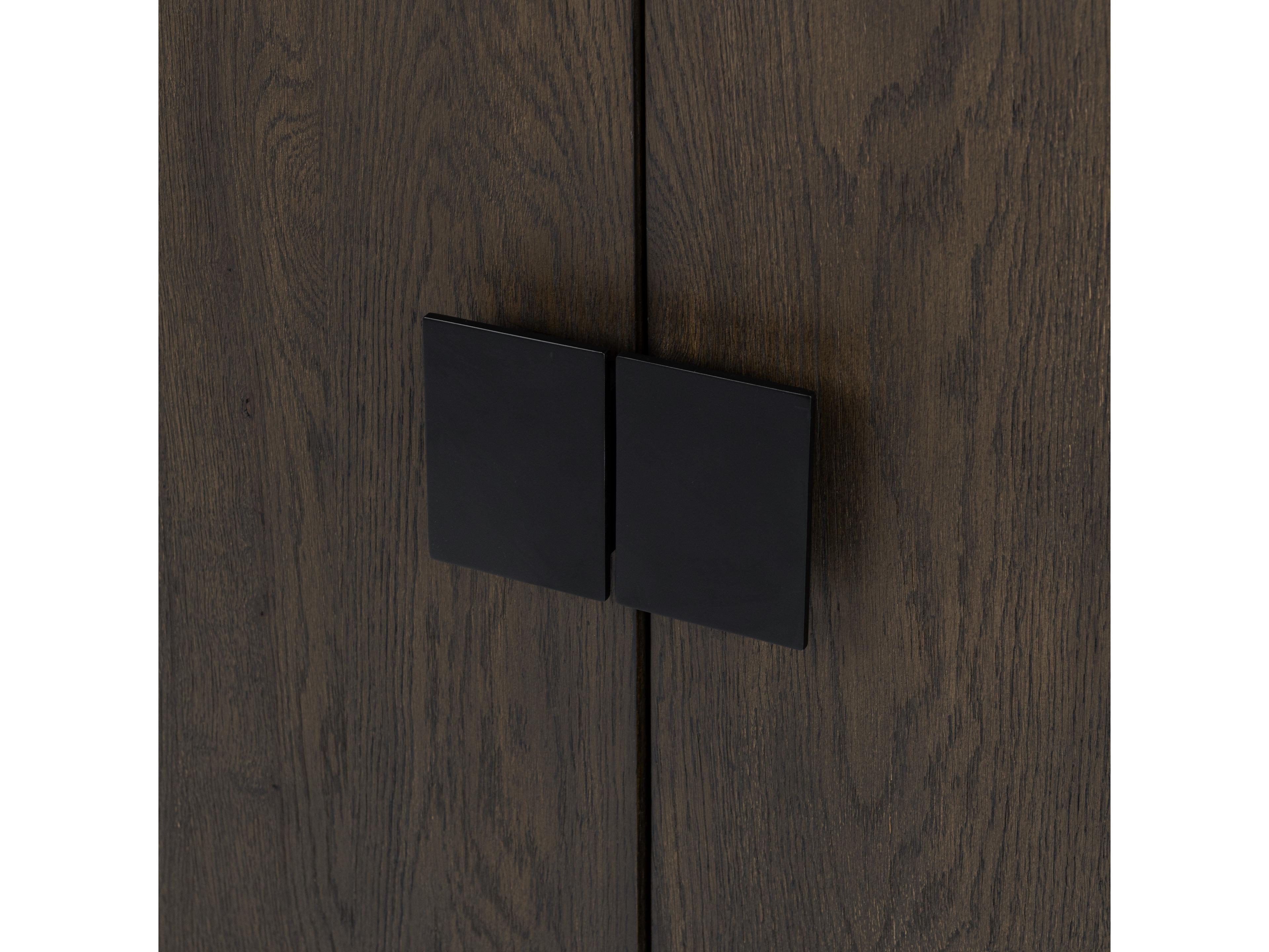 Classic Home Deaven 78" Oak Wood Toasted Brown Sideboard