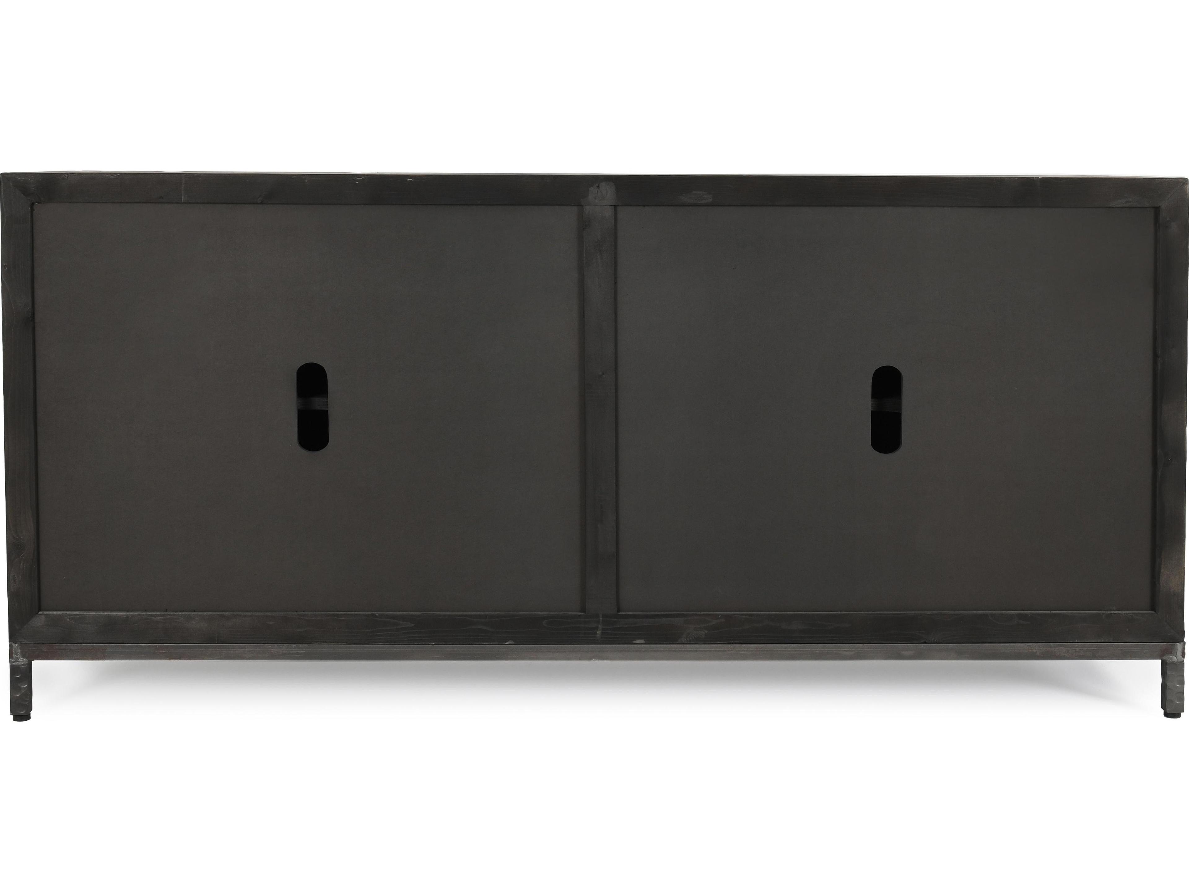 Classic Home Lisbon 76" Pine Wood Brown Sideboard