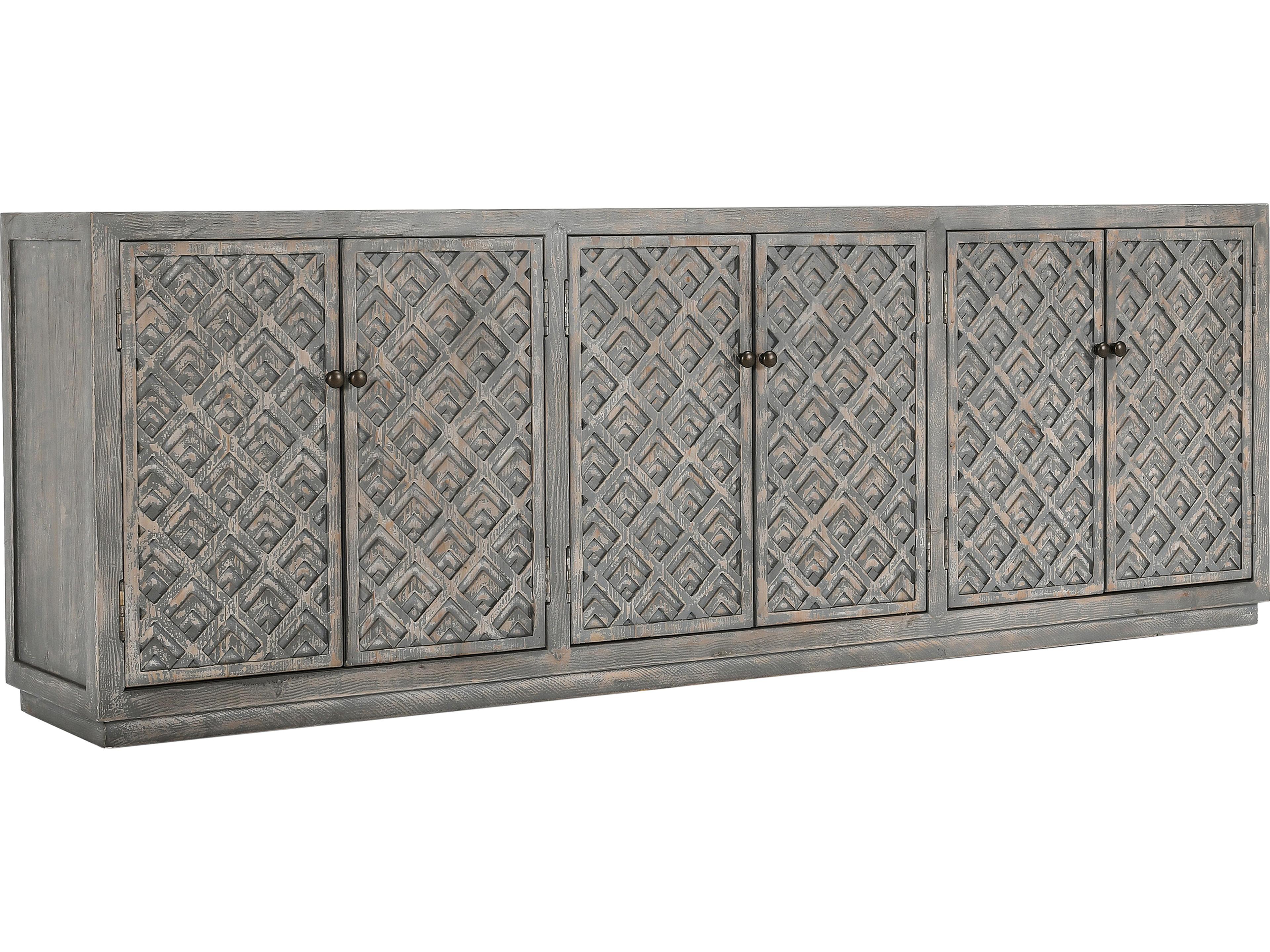 Jonas 103" Pine Wood Antique Blue Sideboard