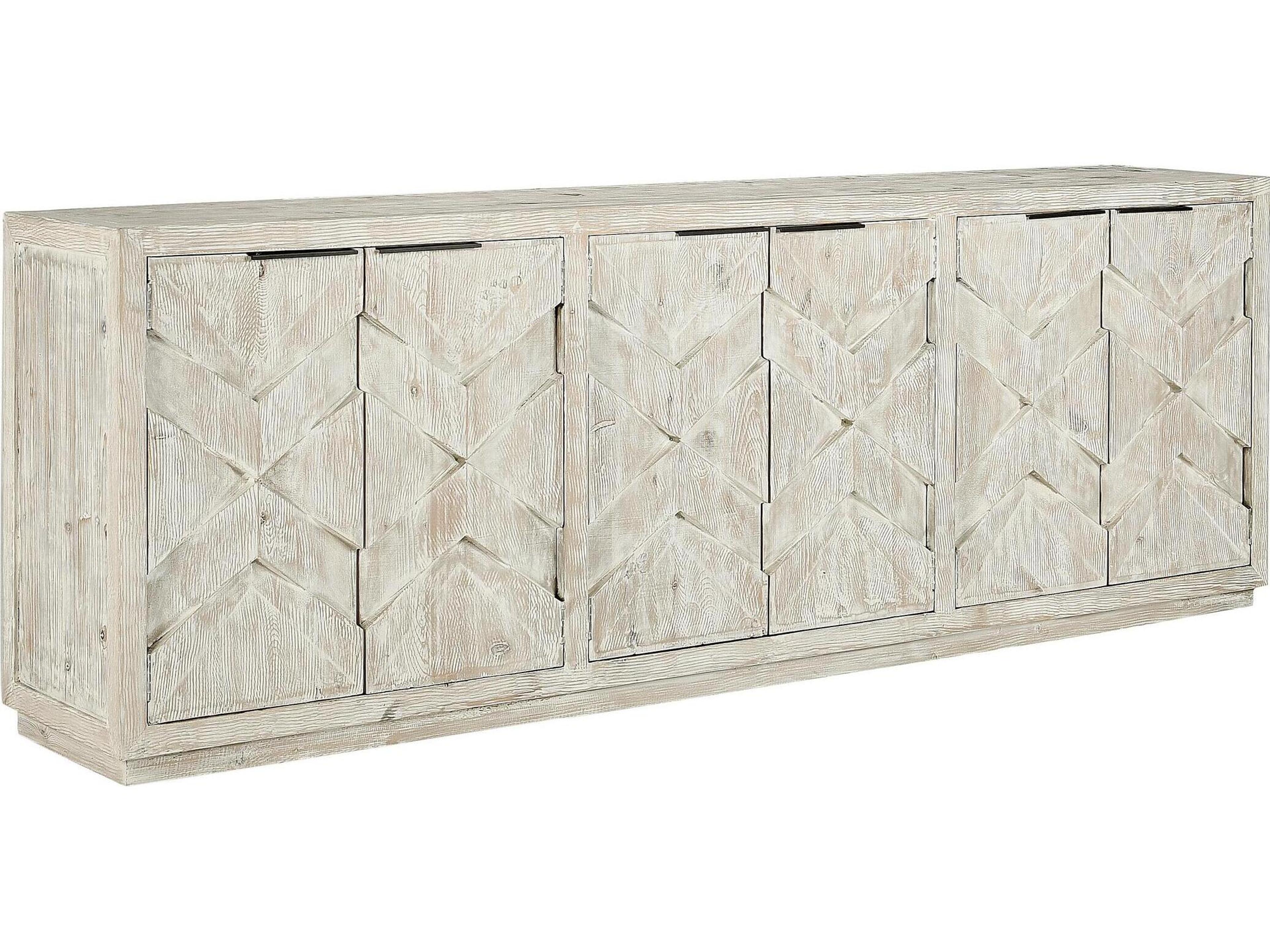 Frederick 102" Pine Wood White Sideboard
