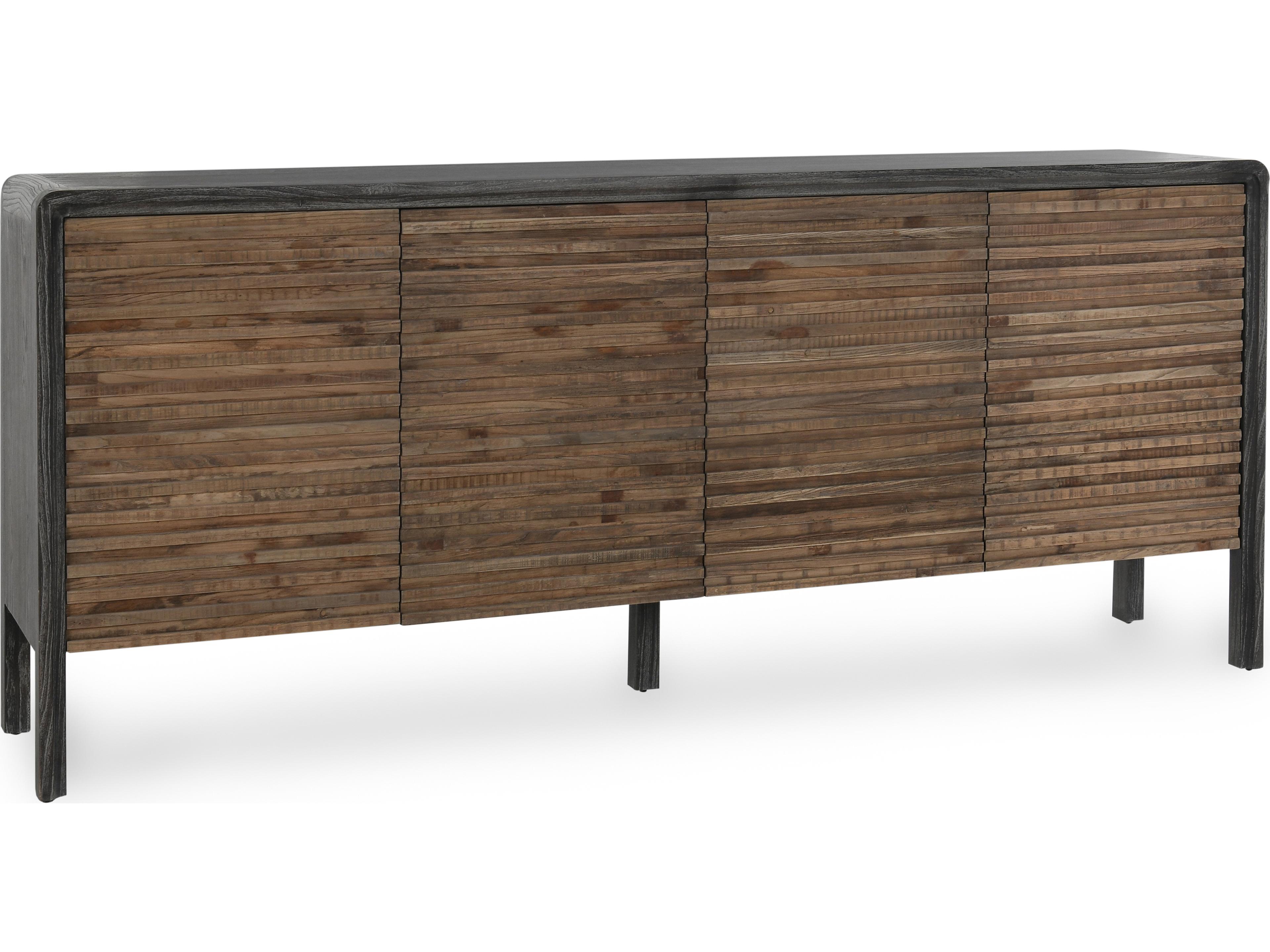 Elodie 79" Elm Wood Black Sideboard