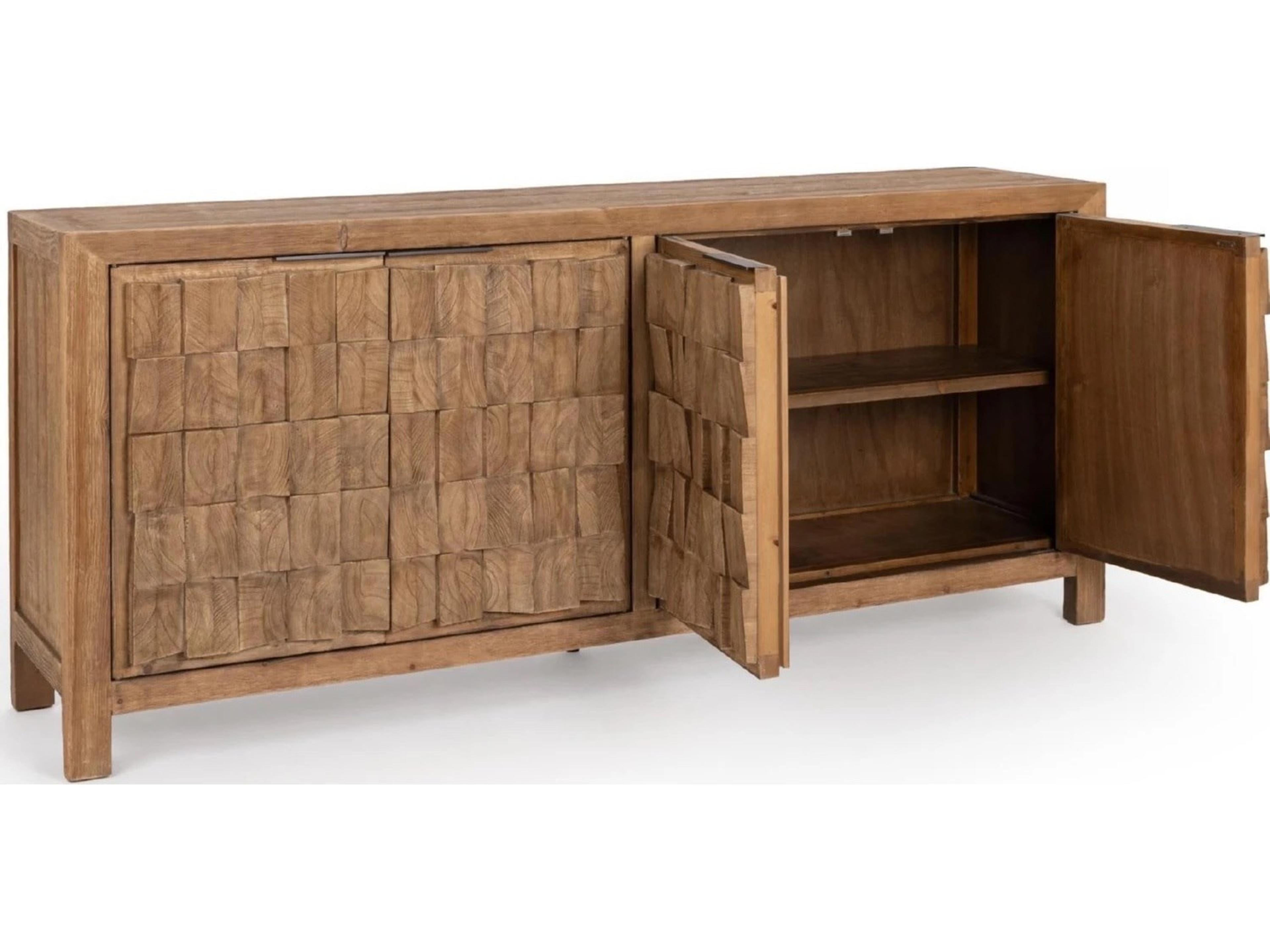 Classic Home Gama Drifted Sand Pine Wood Sideboard