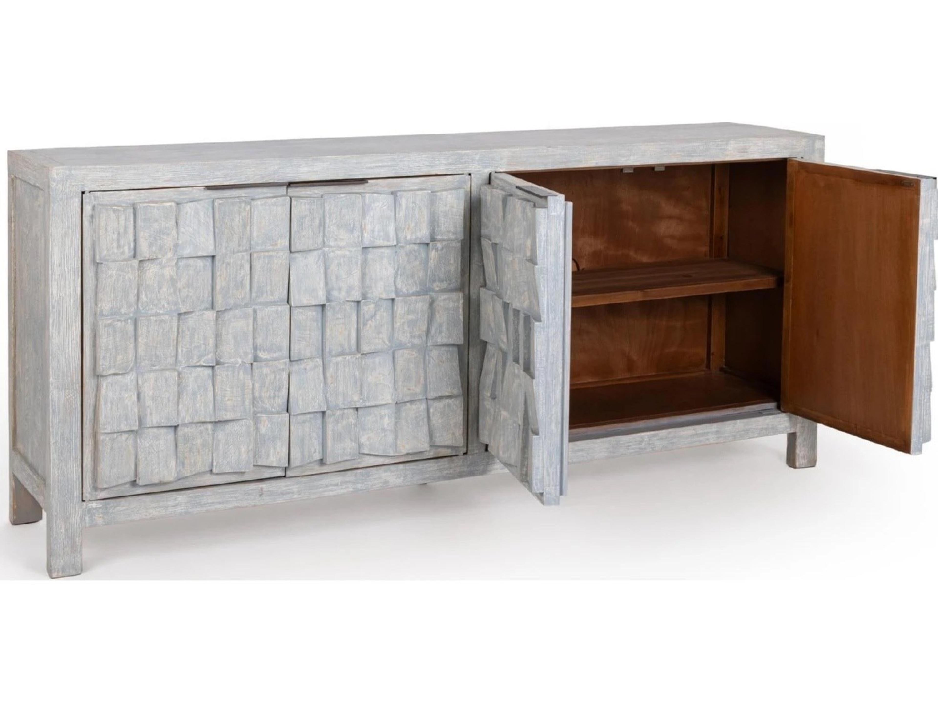 Classic Home Gama 86" Pine Wood Sideboard