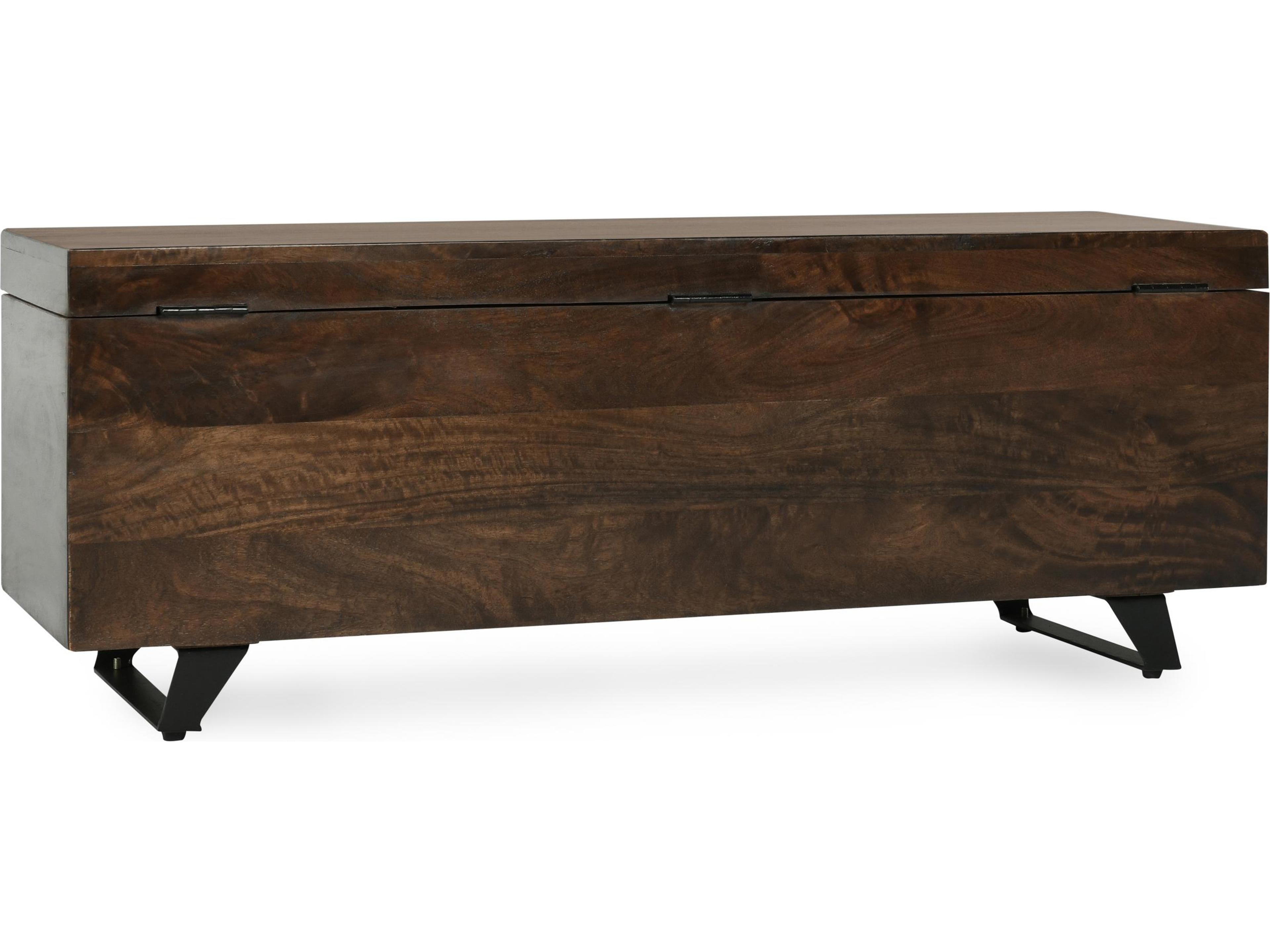 Classic Home Axis Dark Brown Mango Wood Storage Trunk