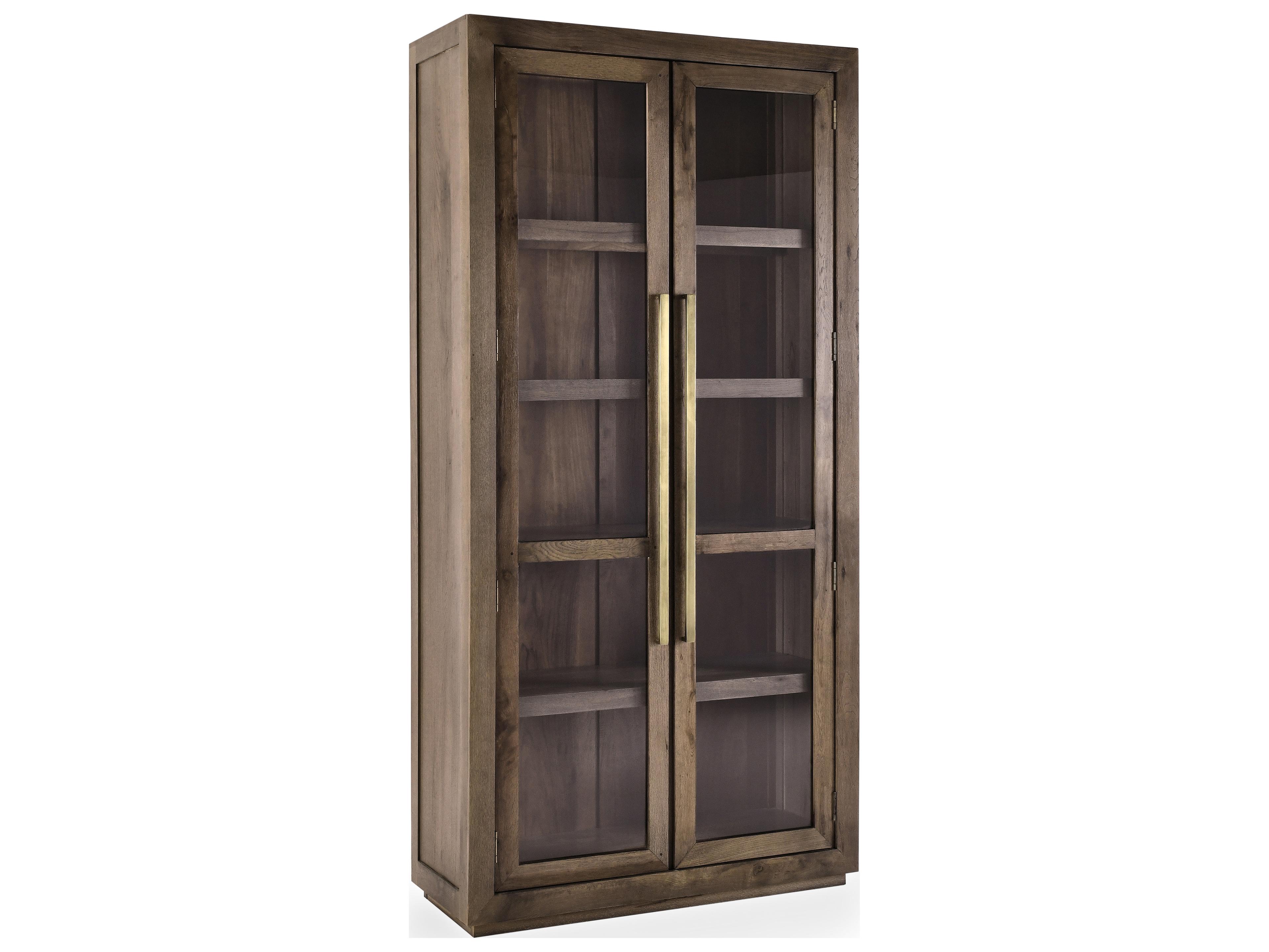 Bradley Oak Wood Brown Display Cabinet