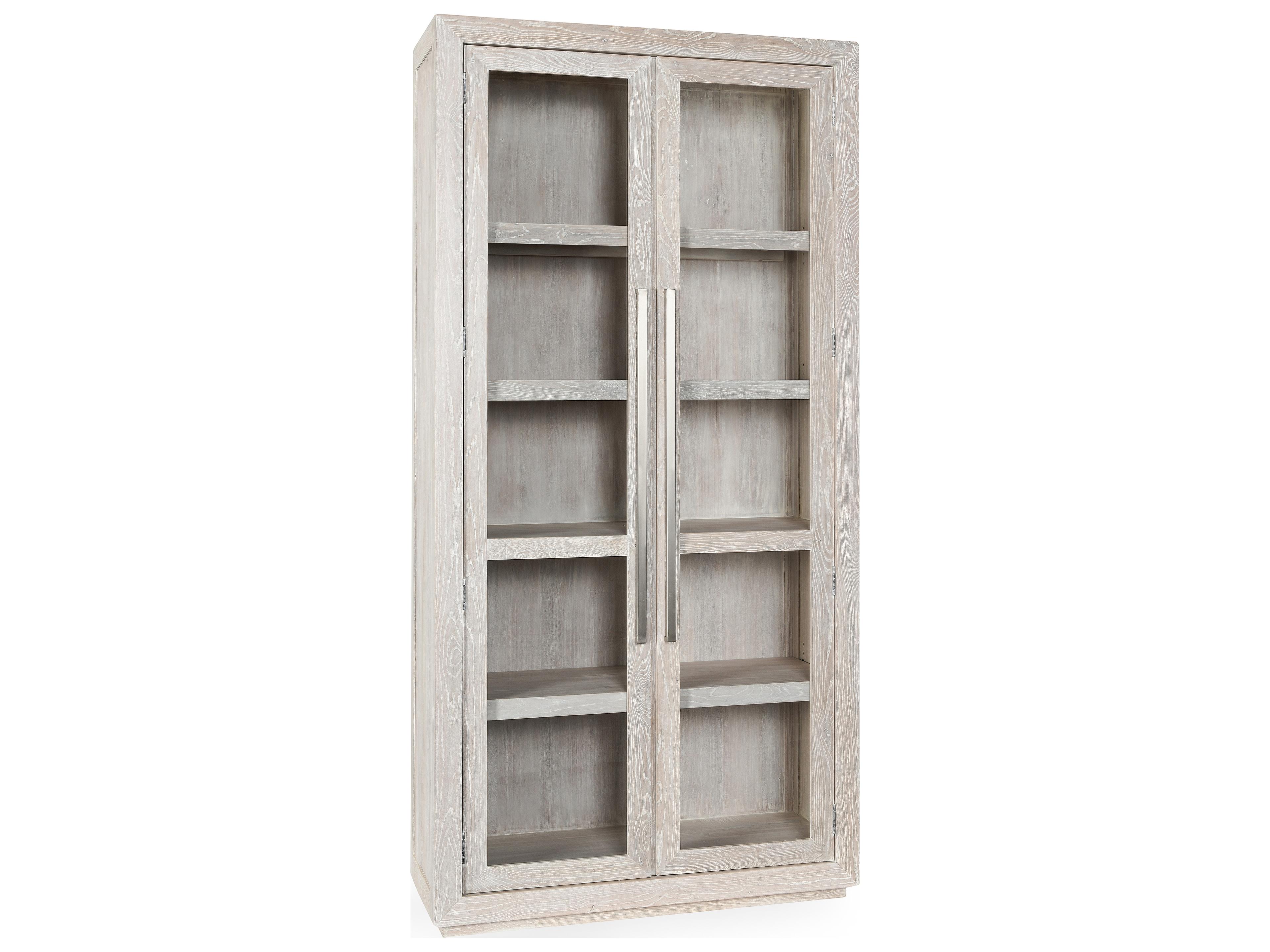 Bradley Oak Wood White Display Cabinet