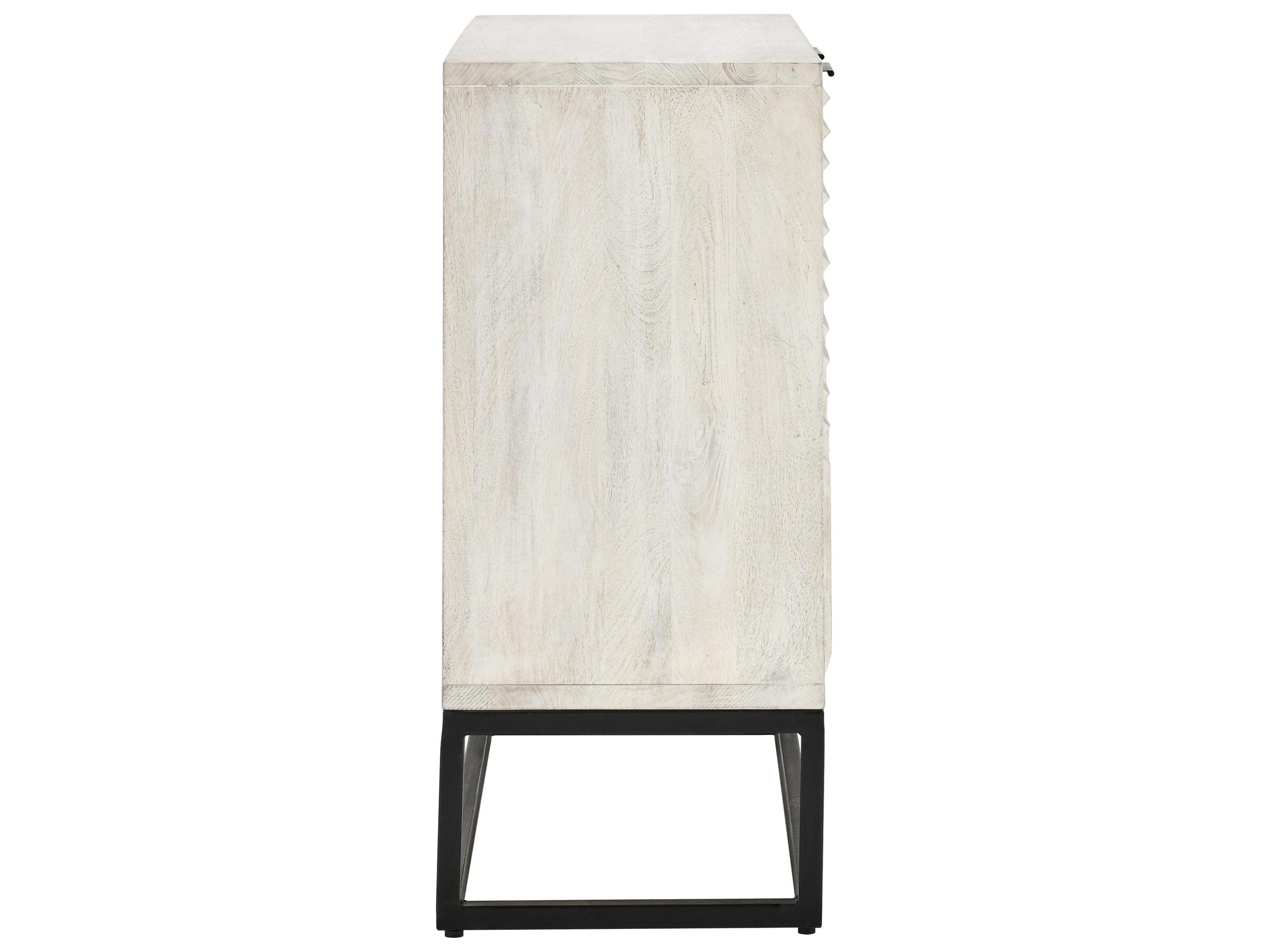 Classic Home Flint 36" Mango Wood White Sideboard