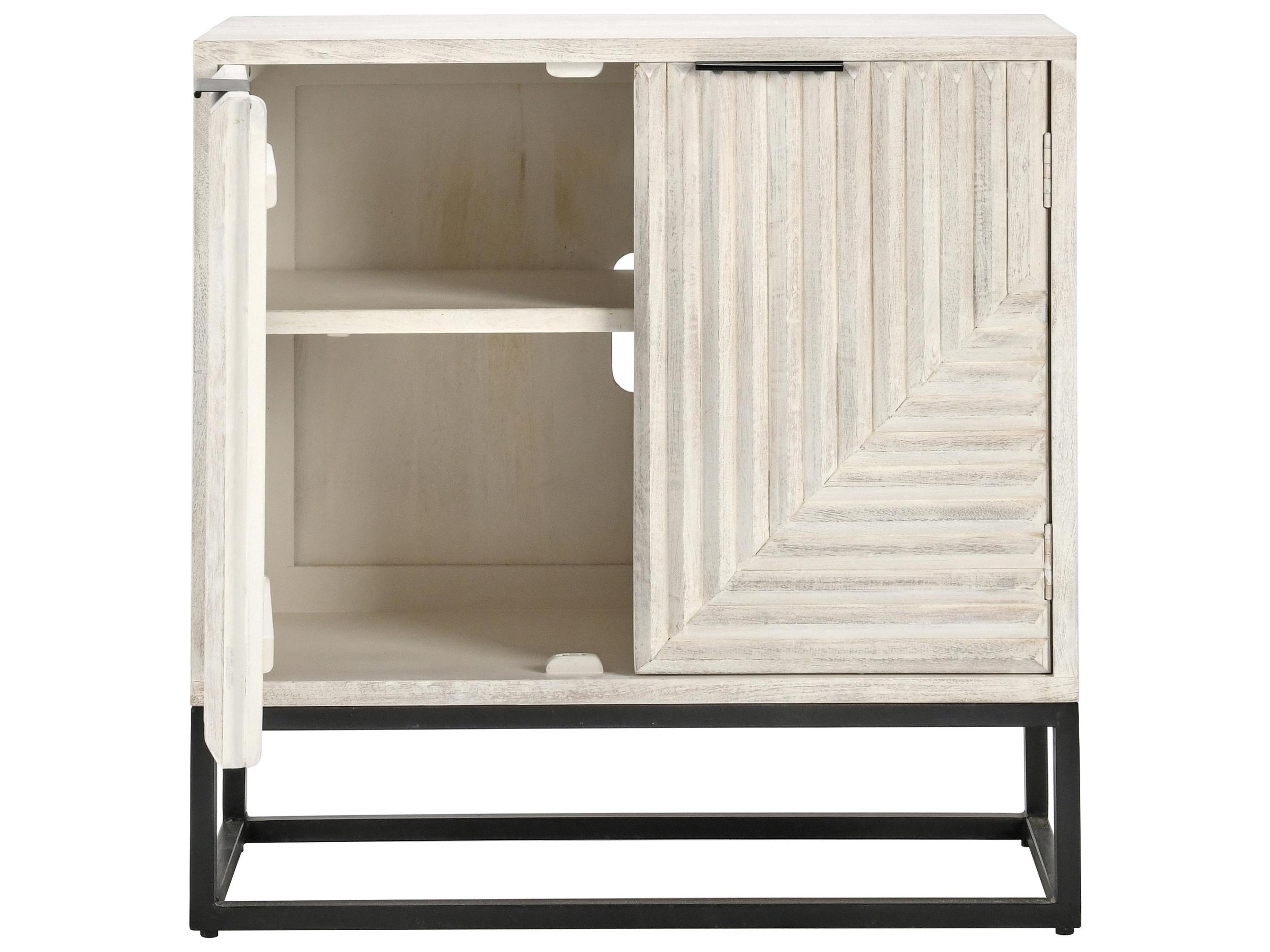 Classic Home Flint 36" Mango Wood White Sideboard