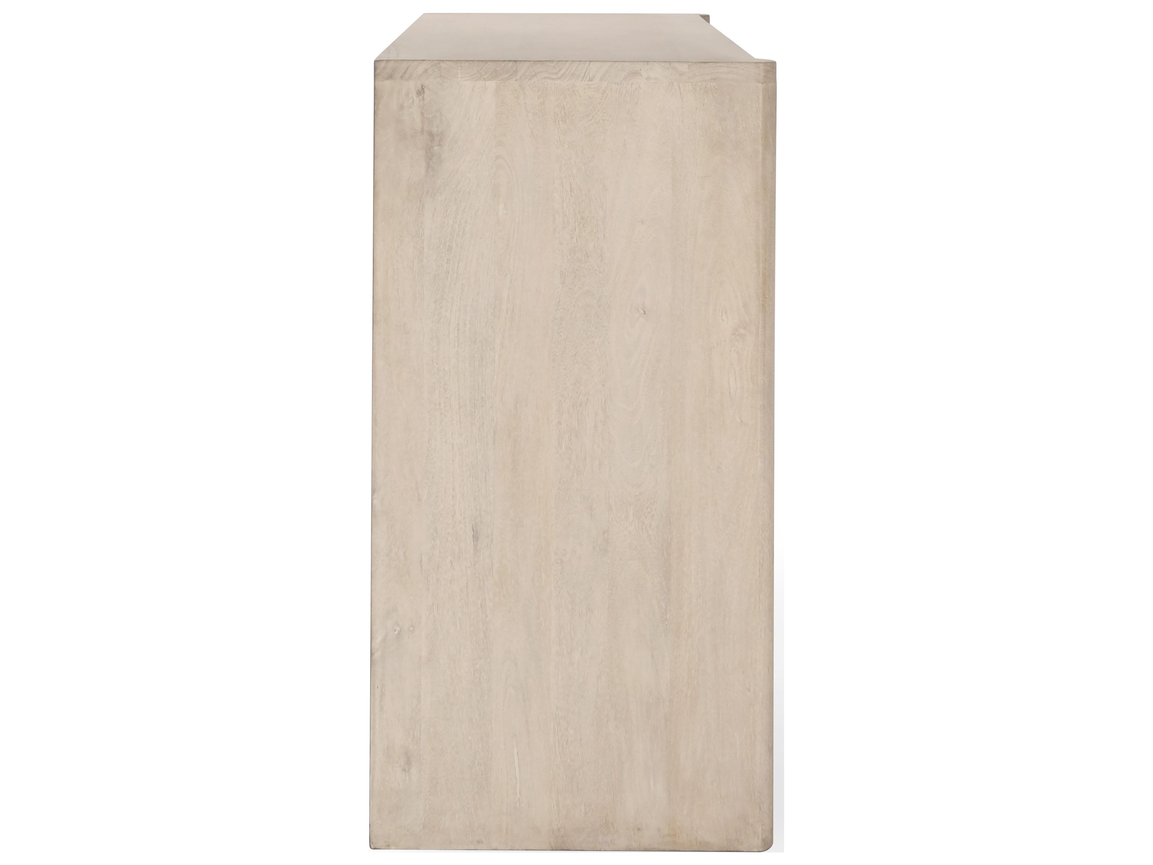 Classic Home Ledro 82" Mango Wood White Wash Sideboard