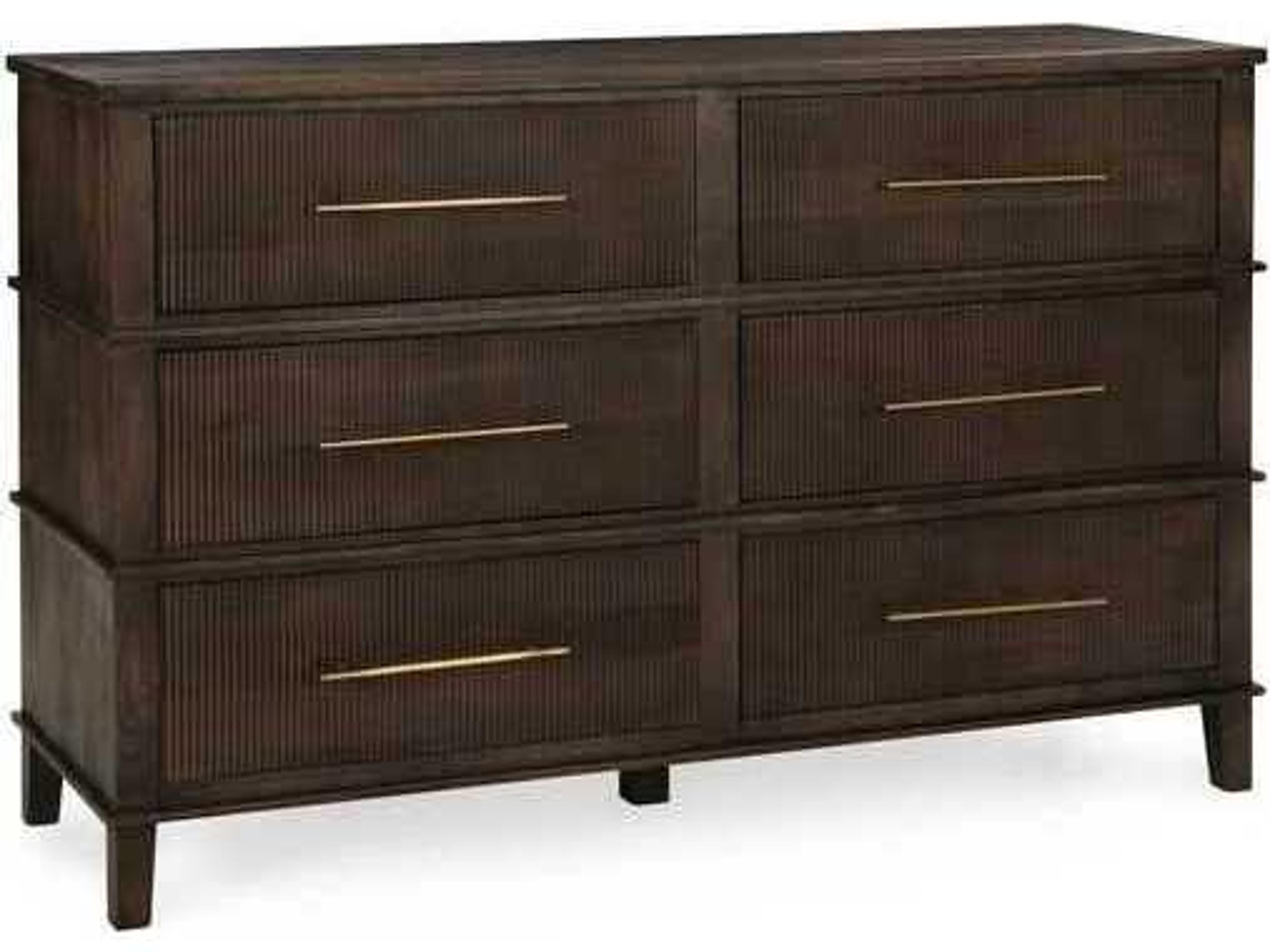 Westlake 6-Drawers Brown Mango Wood Double Dresser