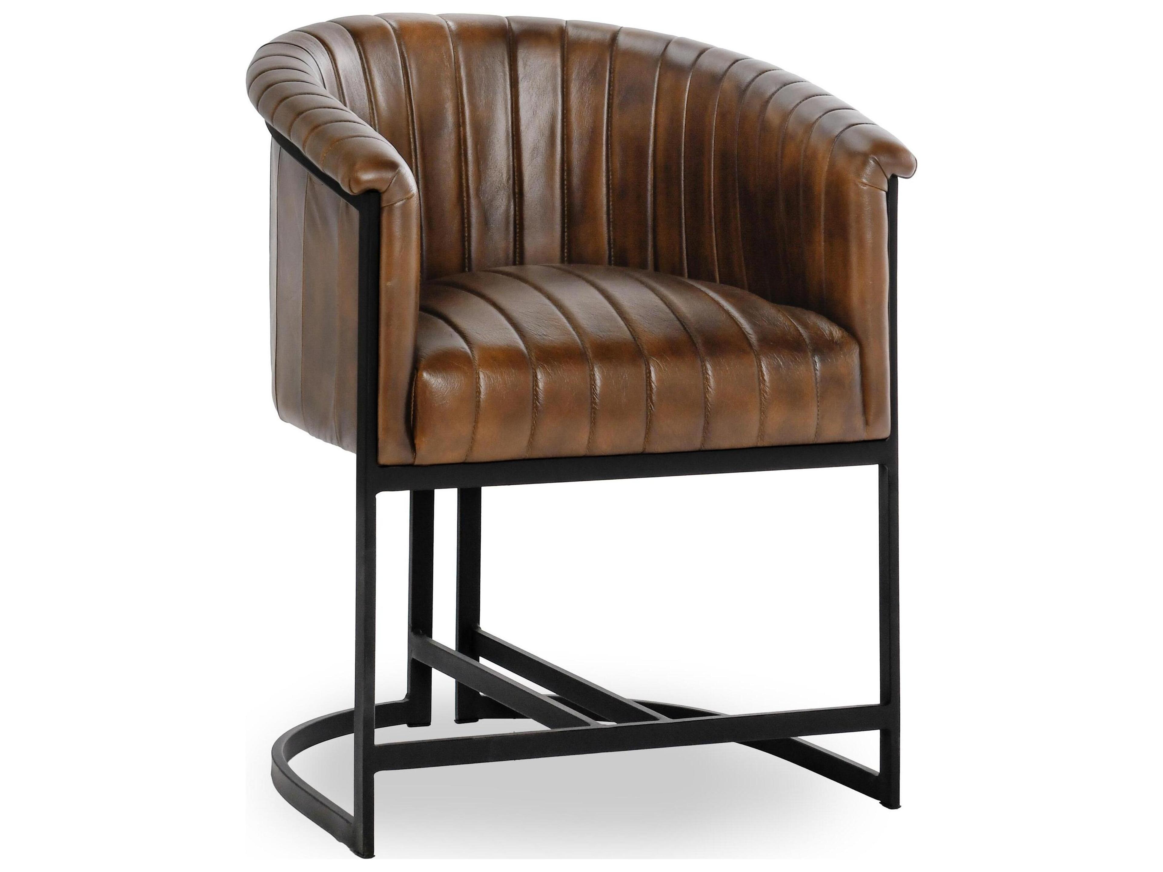 Classic Home Seville Black Leather Arm Dining Chair