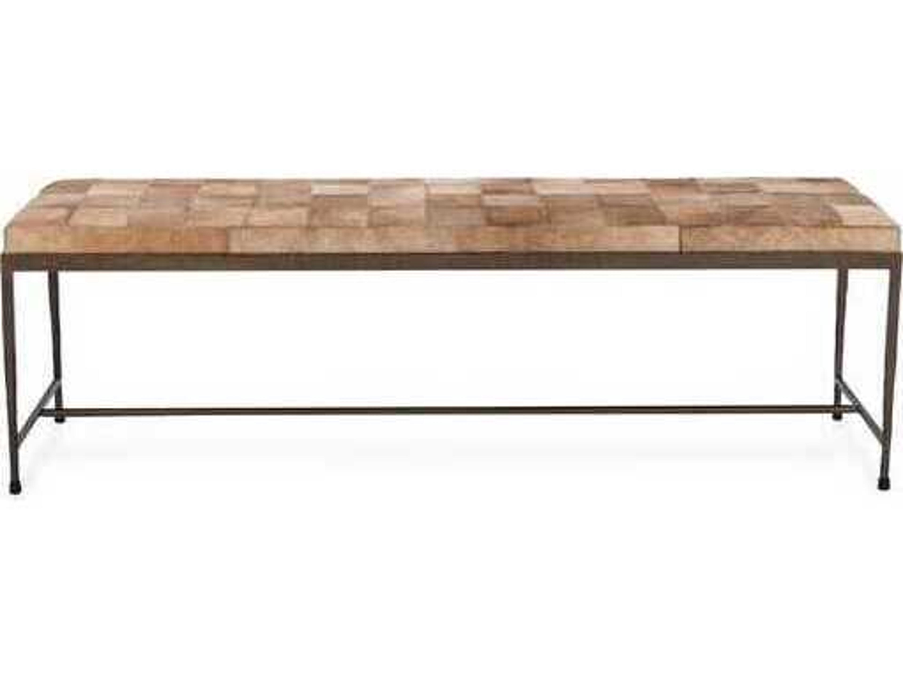 Classic Home Achen Brown Fur Accent Bench