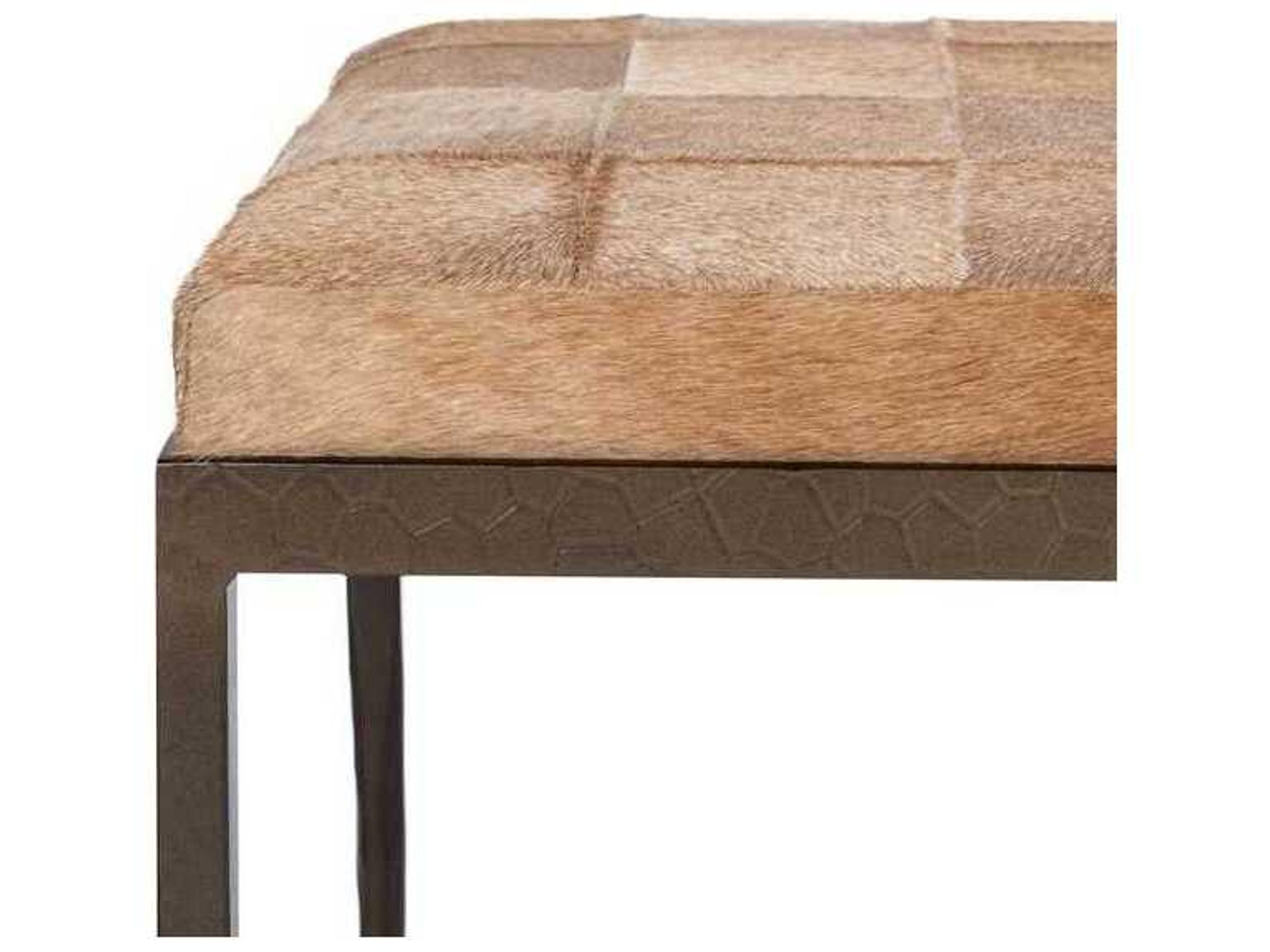 Classic Home Achen Brown Fur Accent Bench