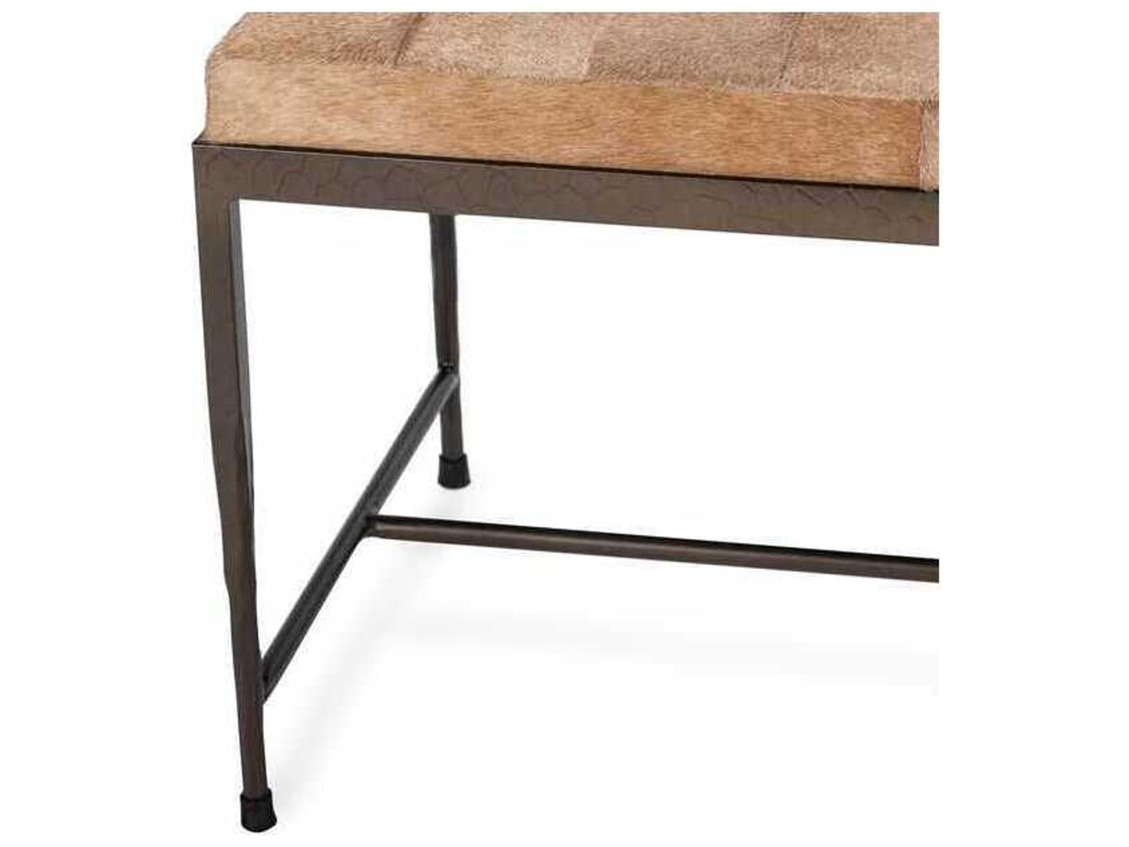 Classic Home Achen Brown Fur Accent Bench