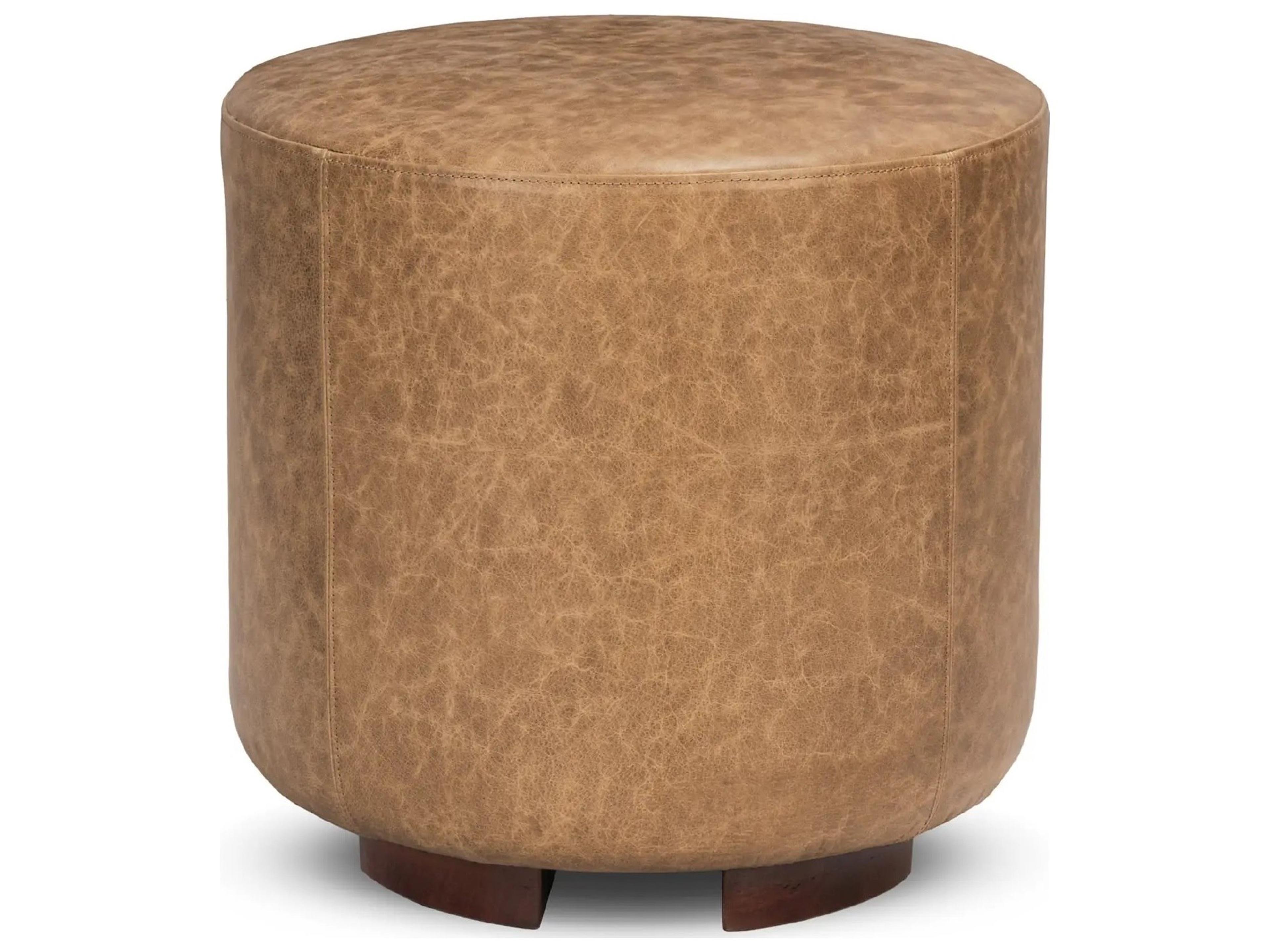 Classic Home Millo Sedona Brown Leather Ottoman