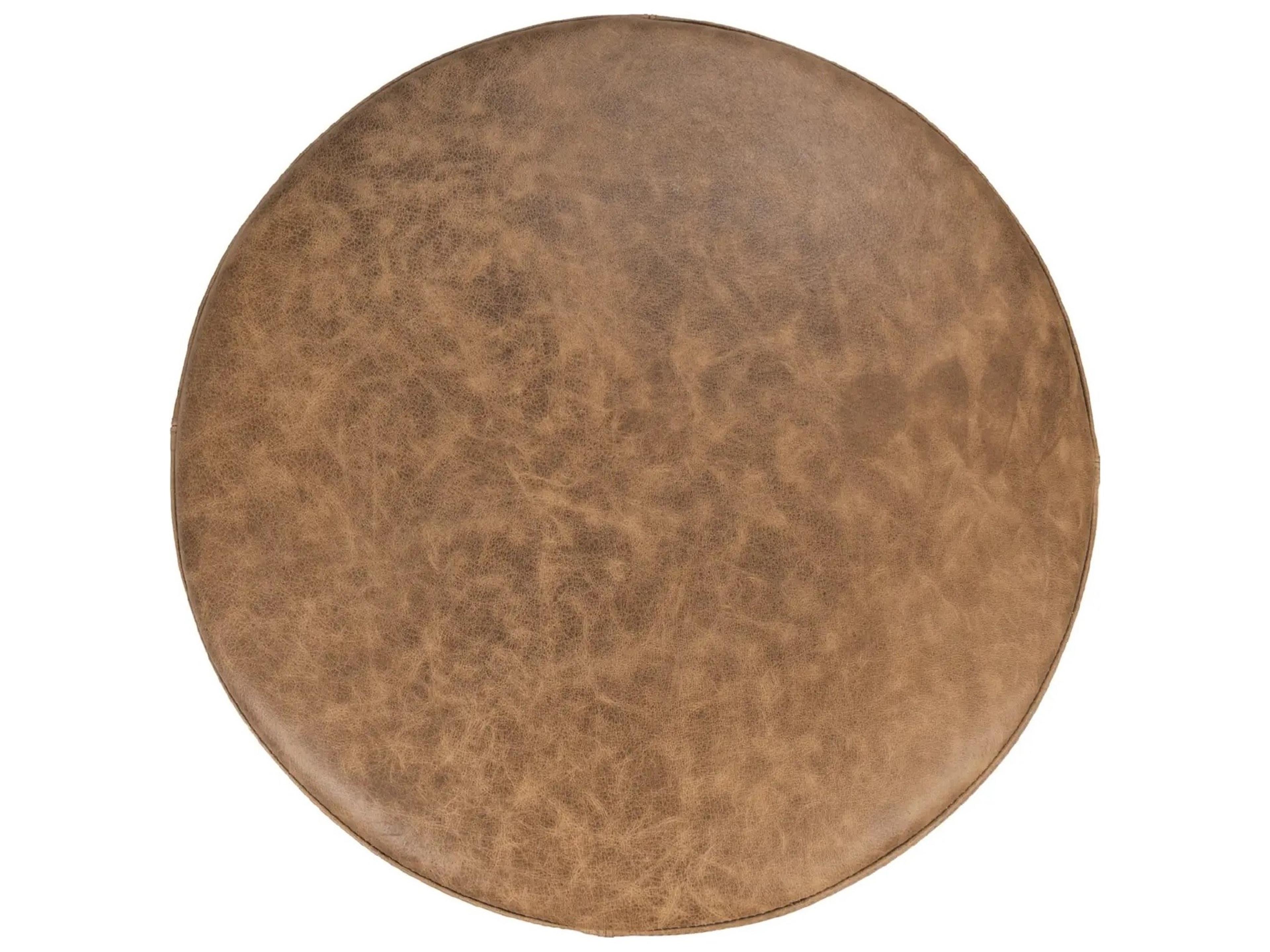 Classic Home Millo Sedona Brown Leather Ottoman