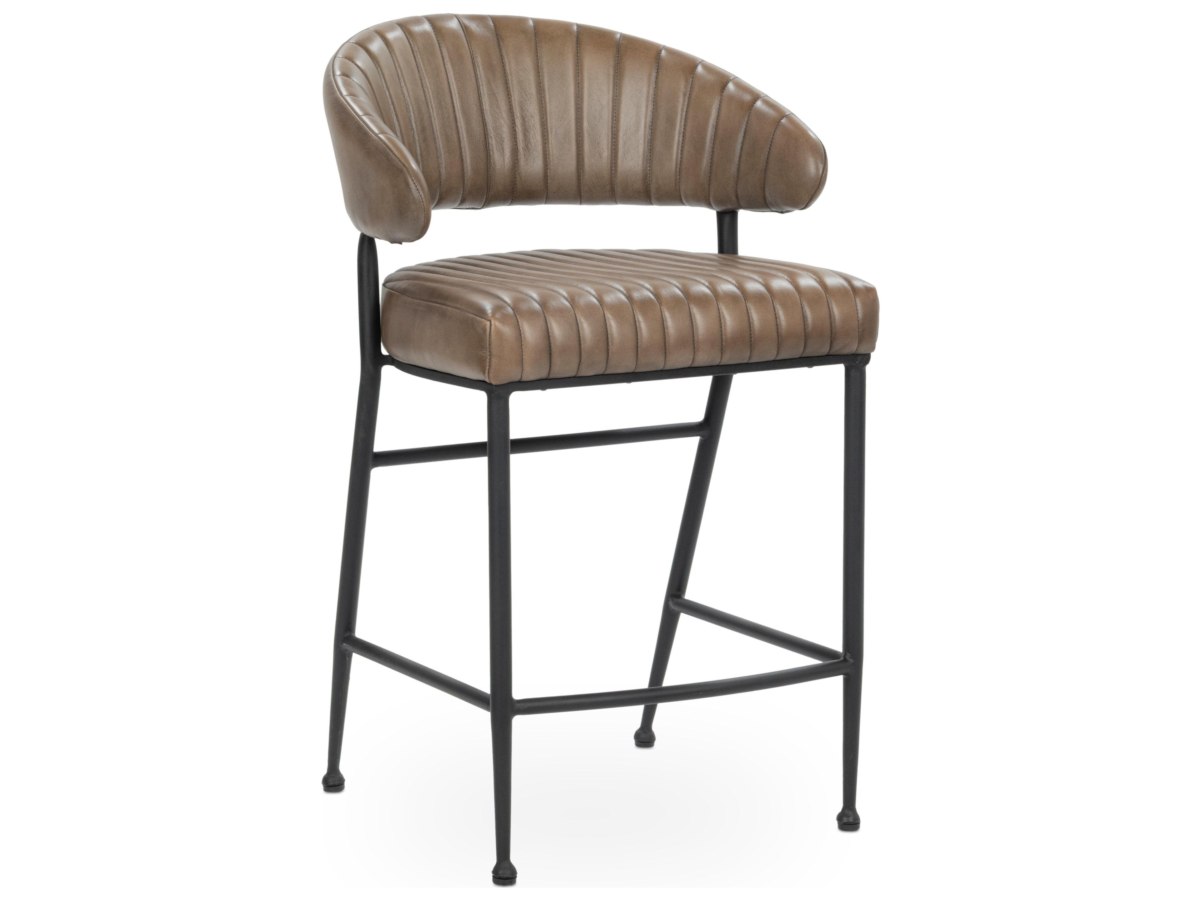 Umbria Antique Brown Faux Leather Counter Stool