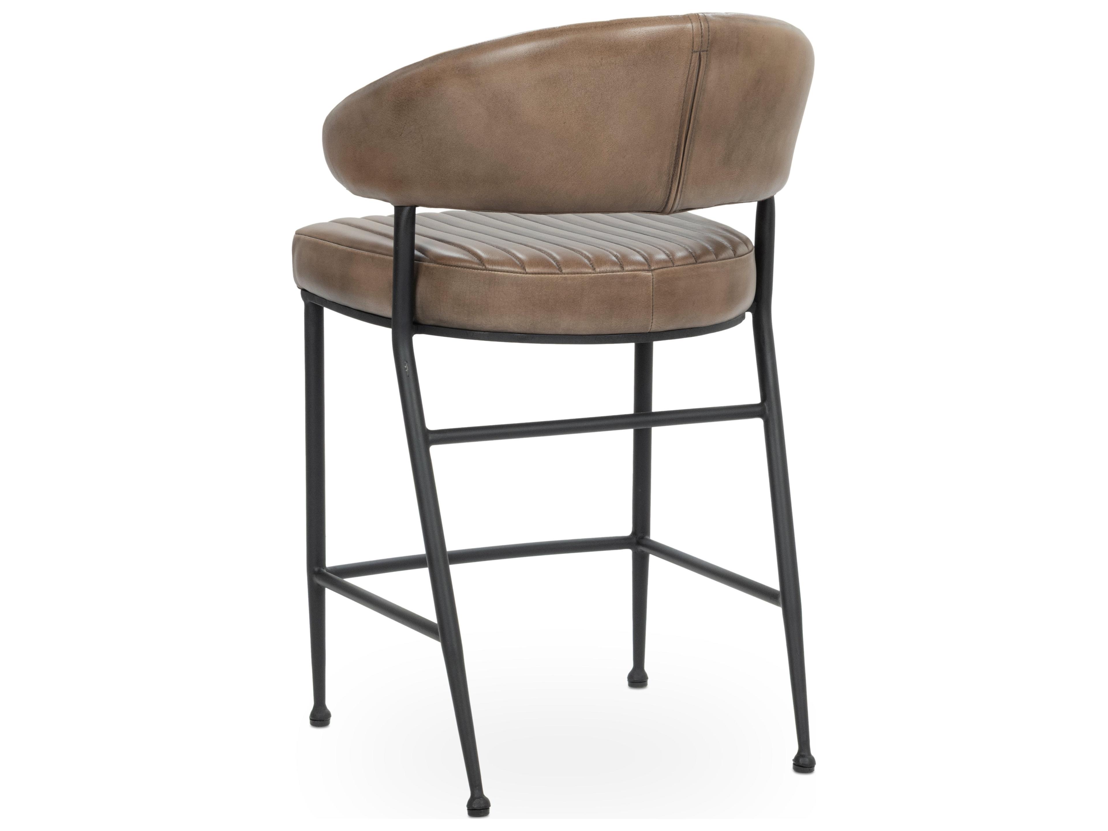 Classic Home Umbria Antique Brown Faux Leather Counter Stool