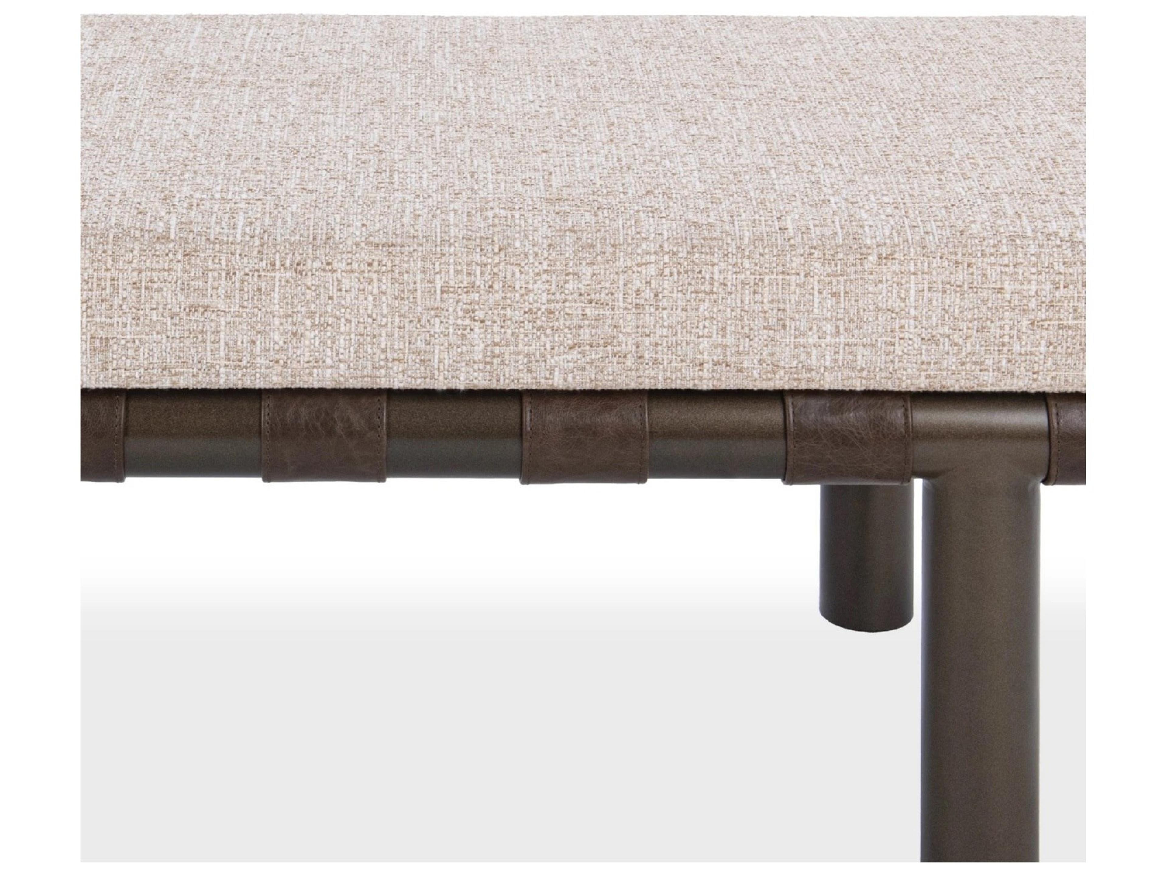 Classic Home Brooklyn Cocoa Latte Brown Upholstered Accent Bench
