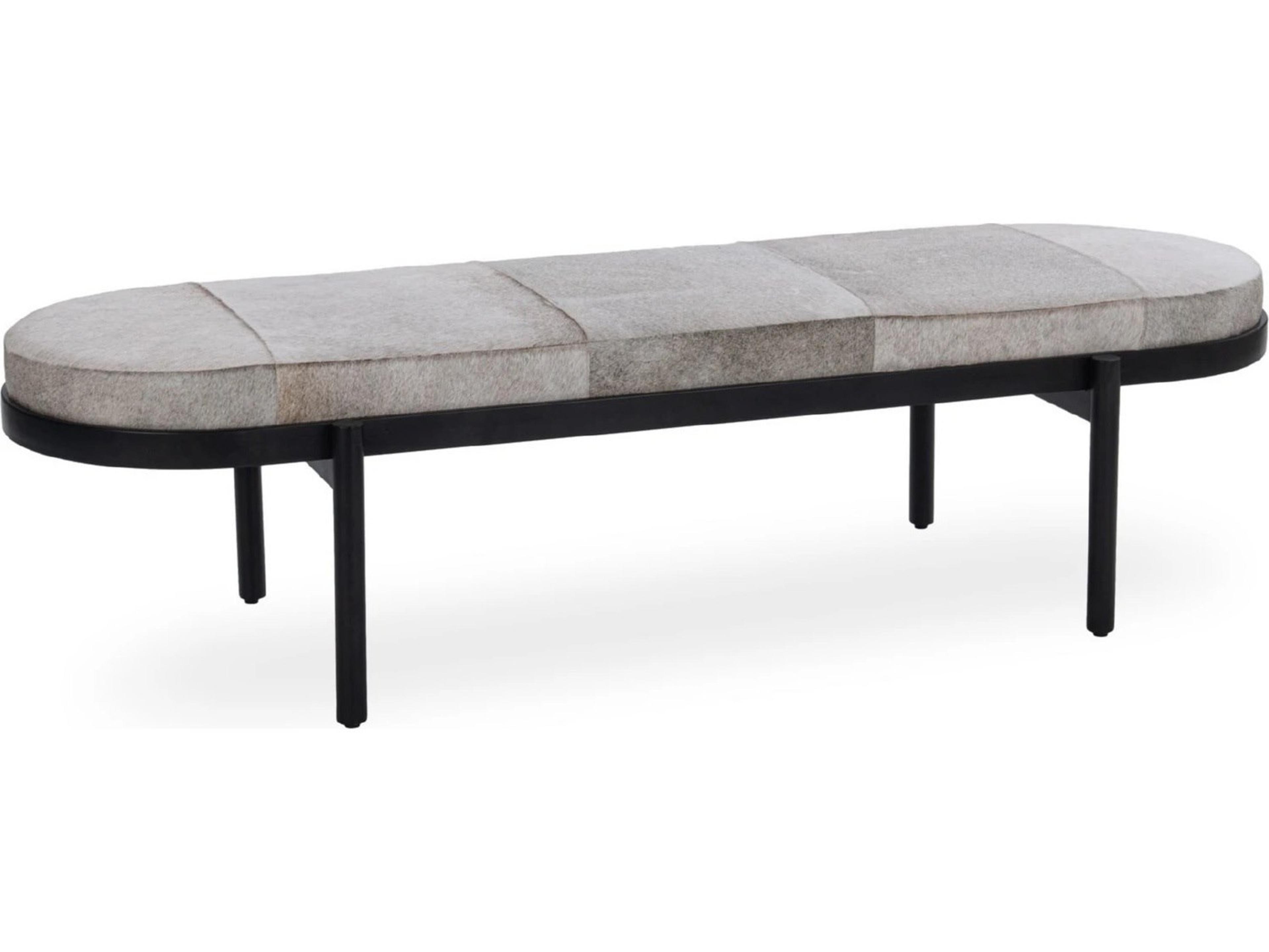Evelyn Sparrow Gray Upholstered Accent Bench