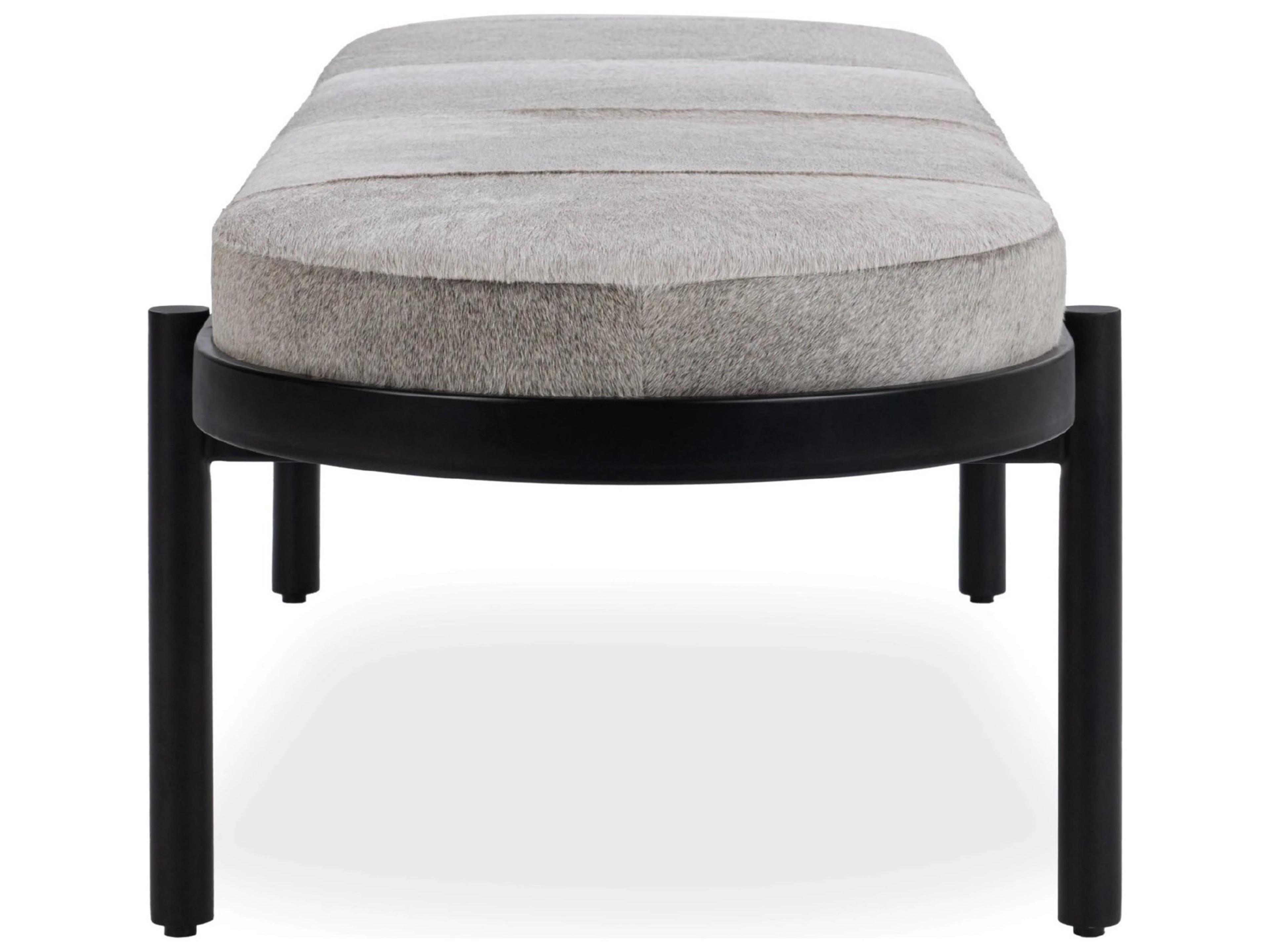 Classic Home Evelyn Sparrow Gray Upholstered Accent Bench