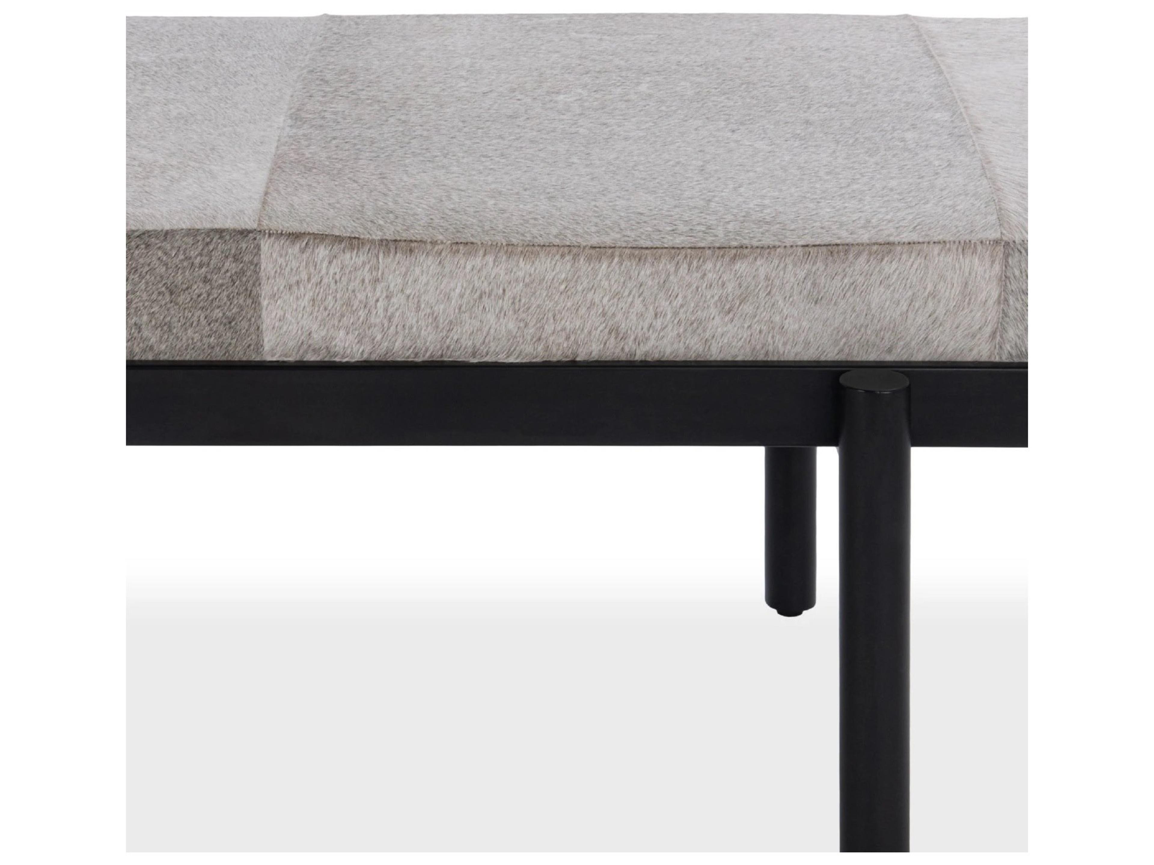 Classic Home Evelyn Sparrow Gray Upholstered Accent Bench