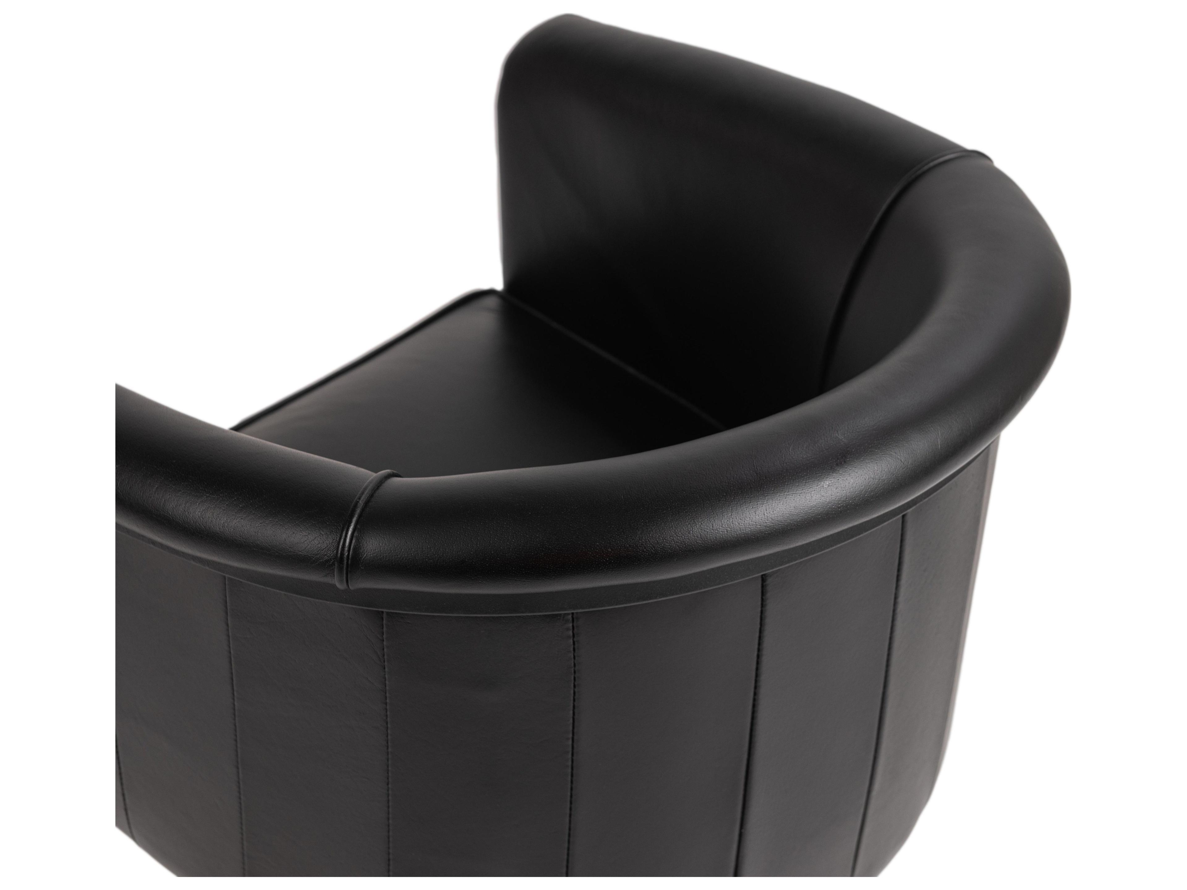 Classic Home Hester Black Faux Leather Arm Dining Chair