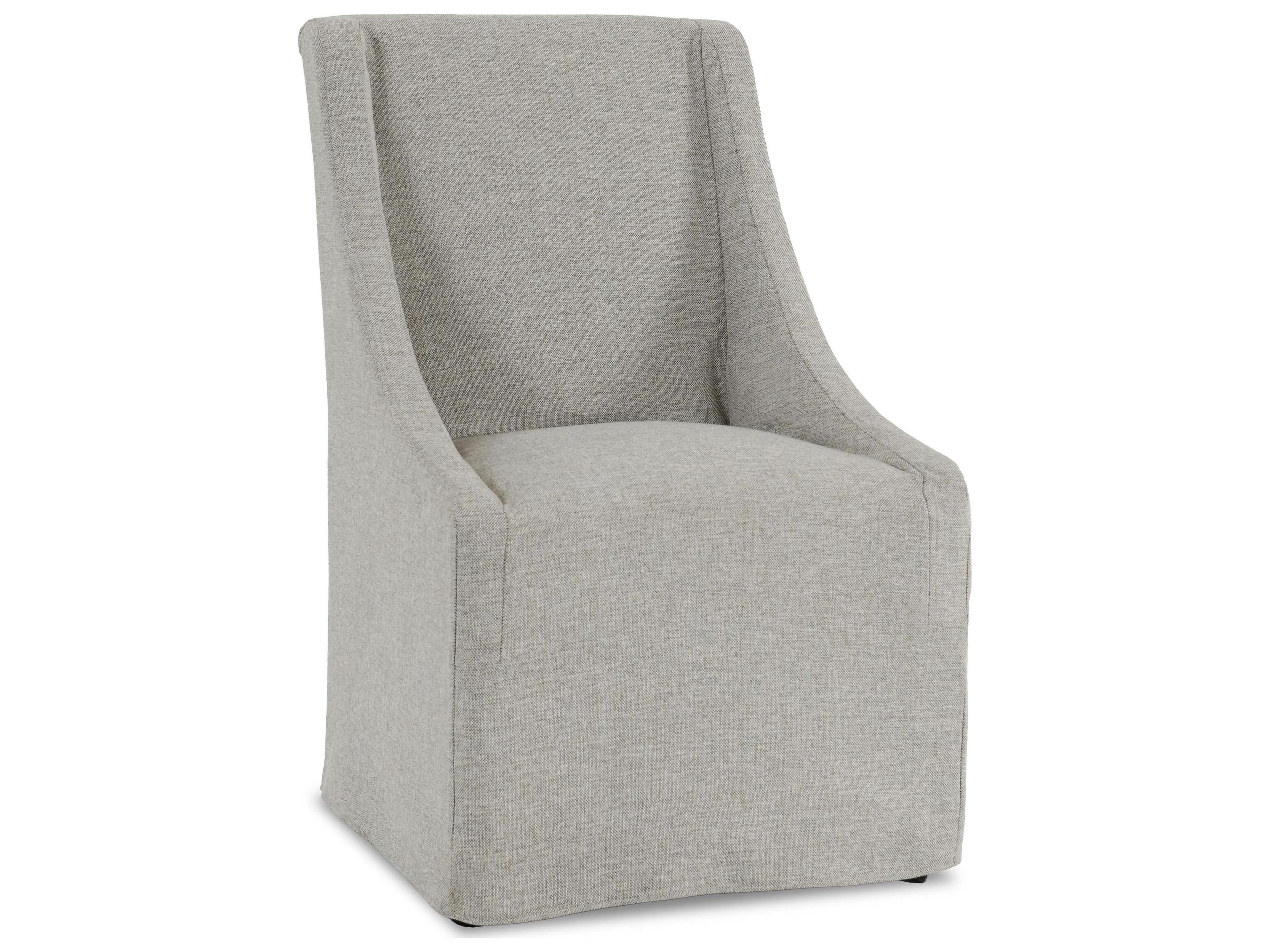 Warwick Solid Wood Gray Upholstered Arm Dining Chair