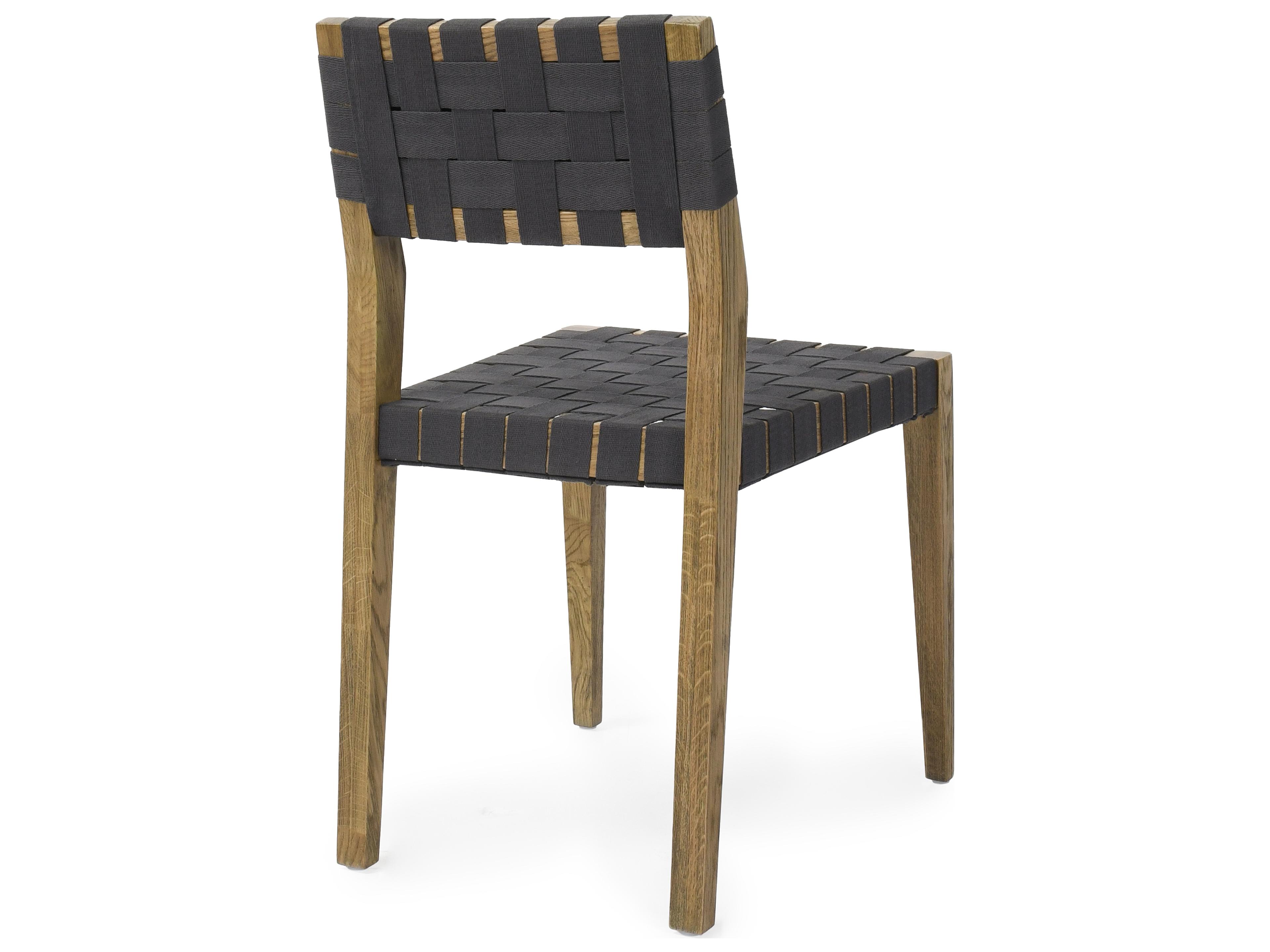 Classic Home Orlando Oak Wood Brown Upholstered Armless Dining Chair Set of 2