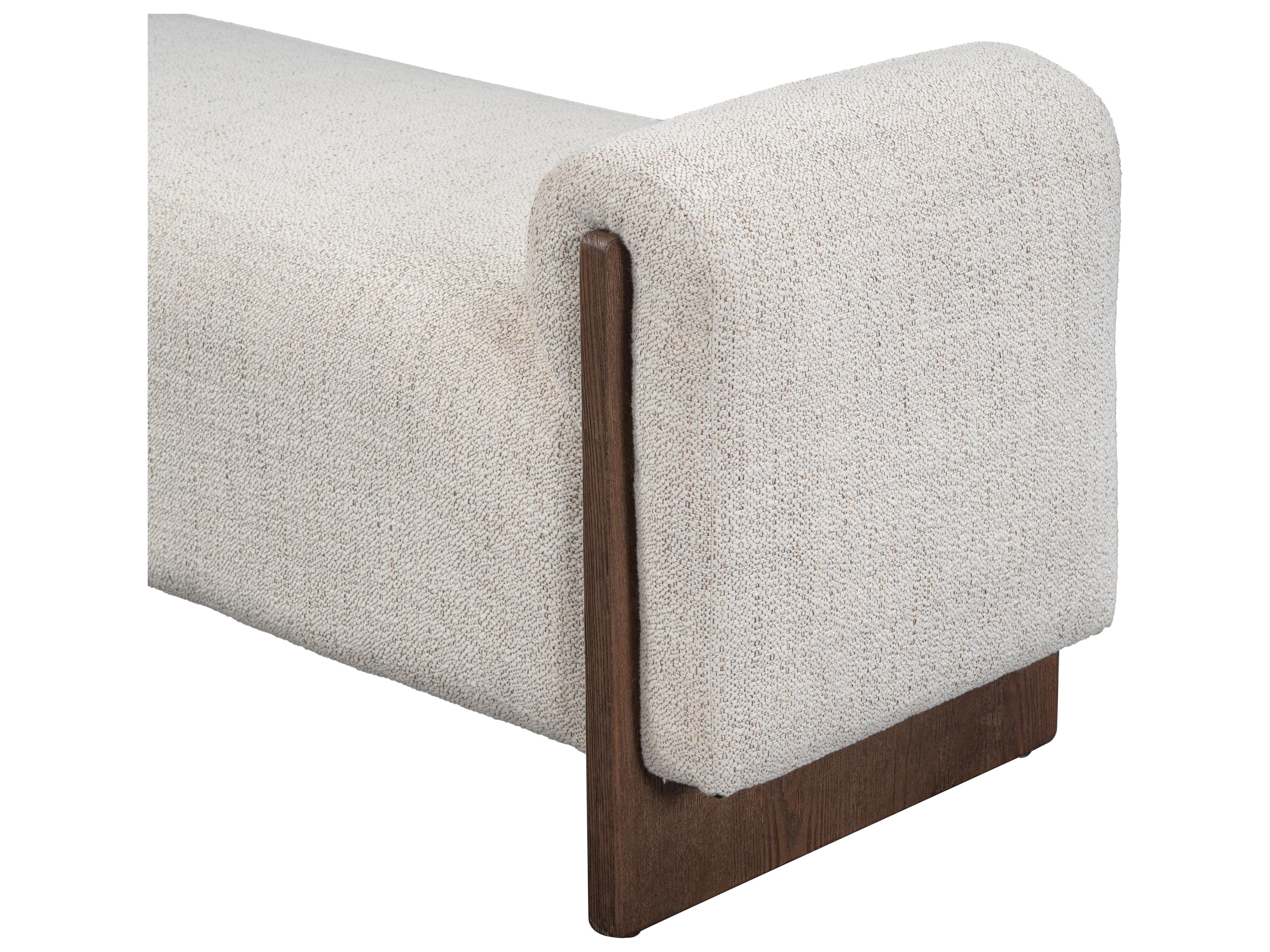 Classic Home Sierra Beige Brown Upholstered Accent Bench