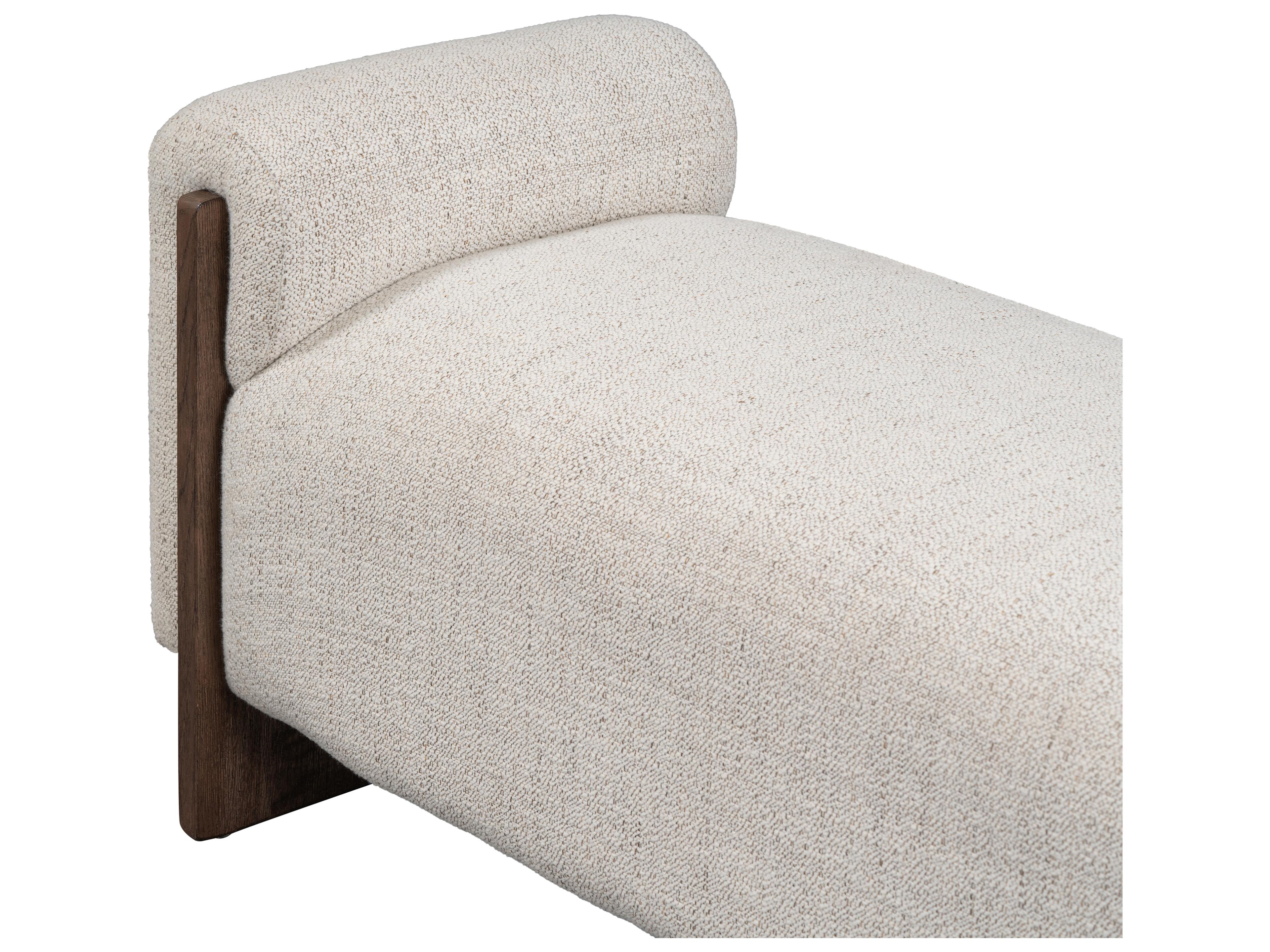 Classic Home Sierra Beige Brown Upholstered Accent Bench