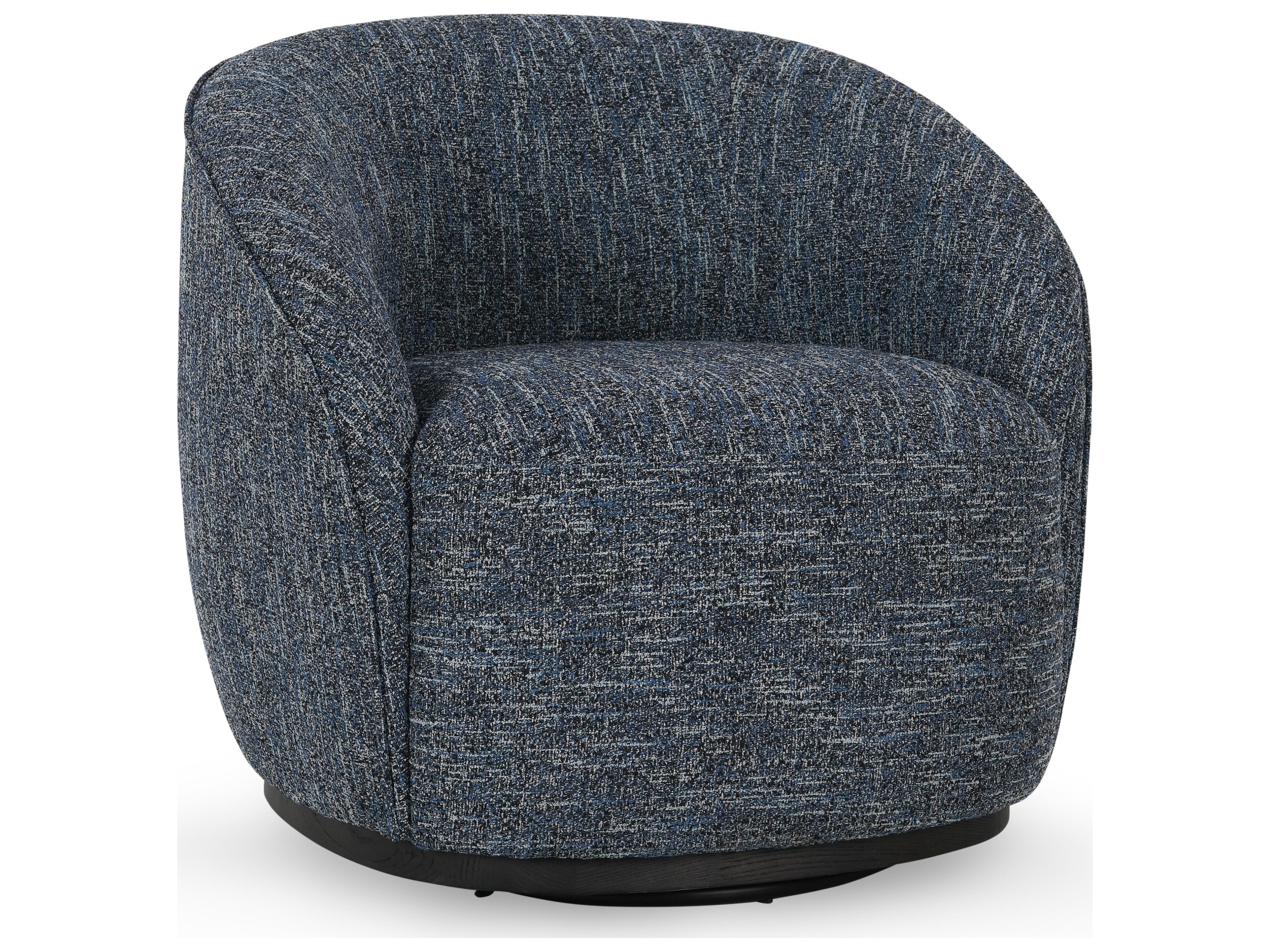 Andrea Swivel Blue Accent Chair