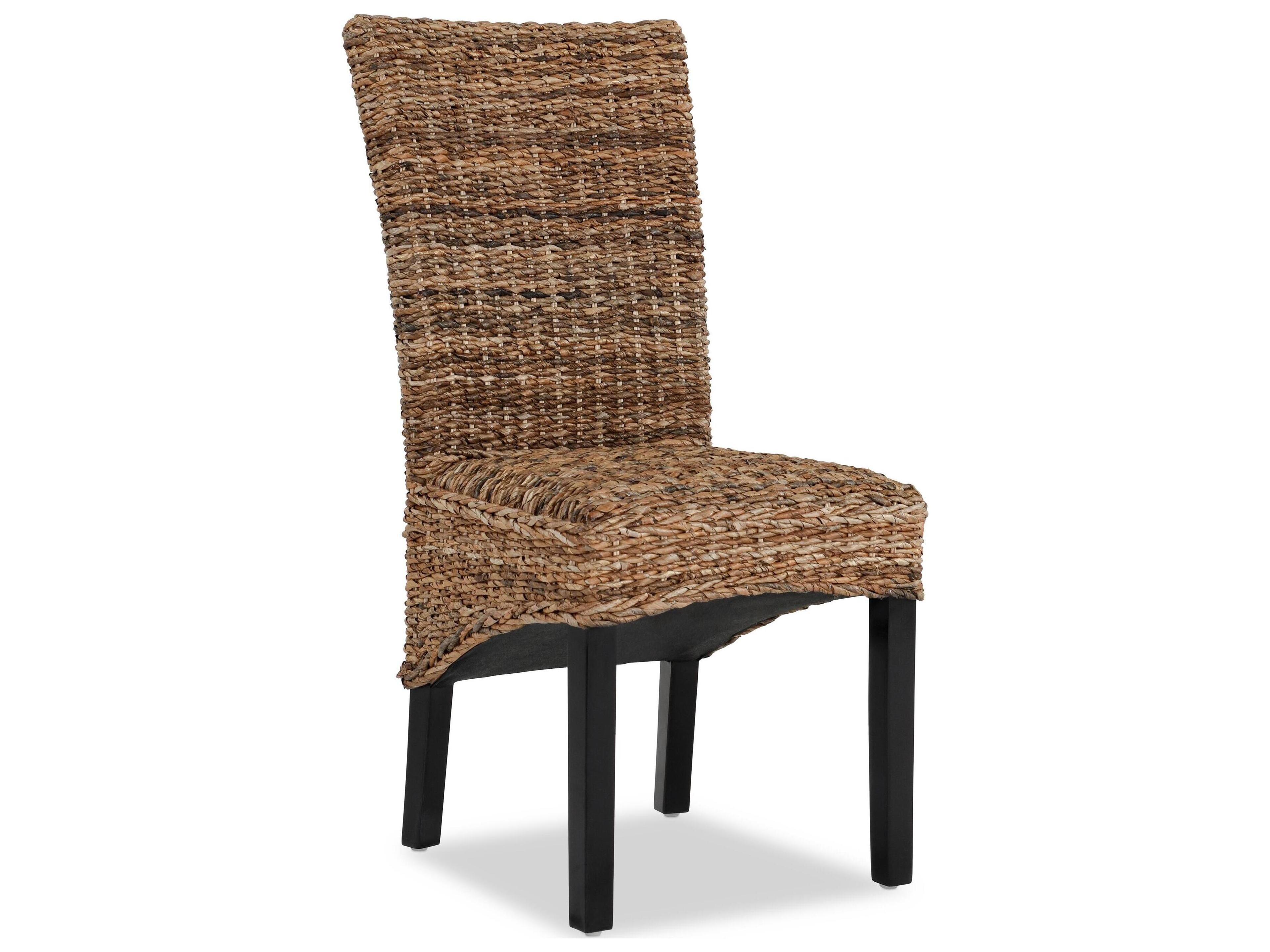 Classic Home Kirana Mahogany Wood Black Armless Dining Chair Set of 2