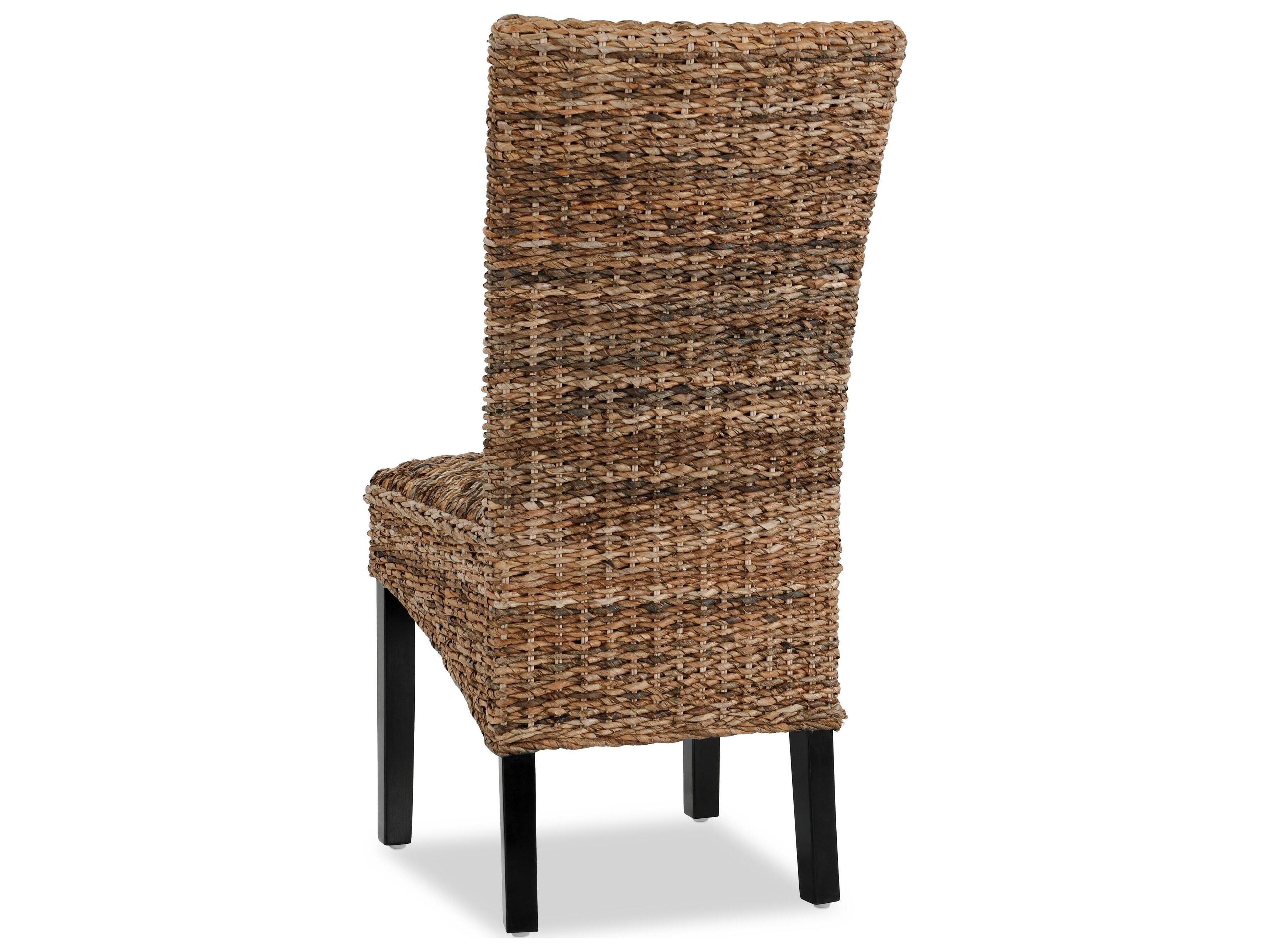 Classic Home Kirana Mahogany Wood Black Armless Dining Chair Set of 2