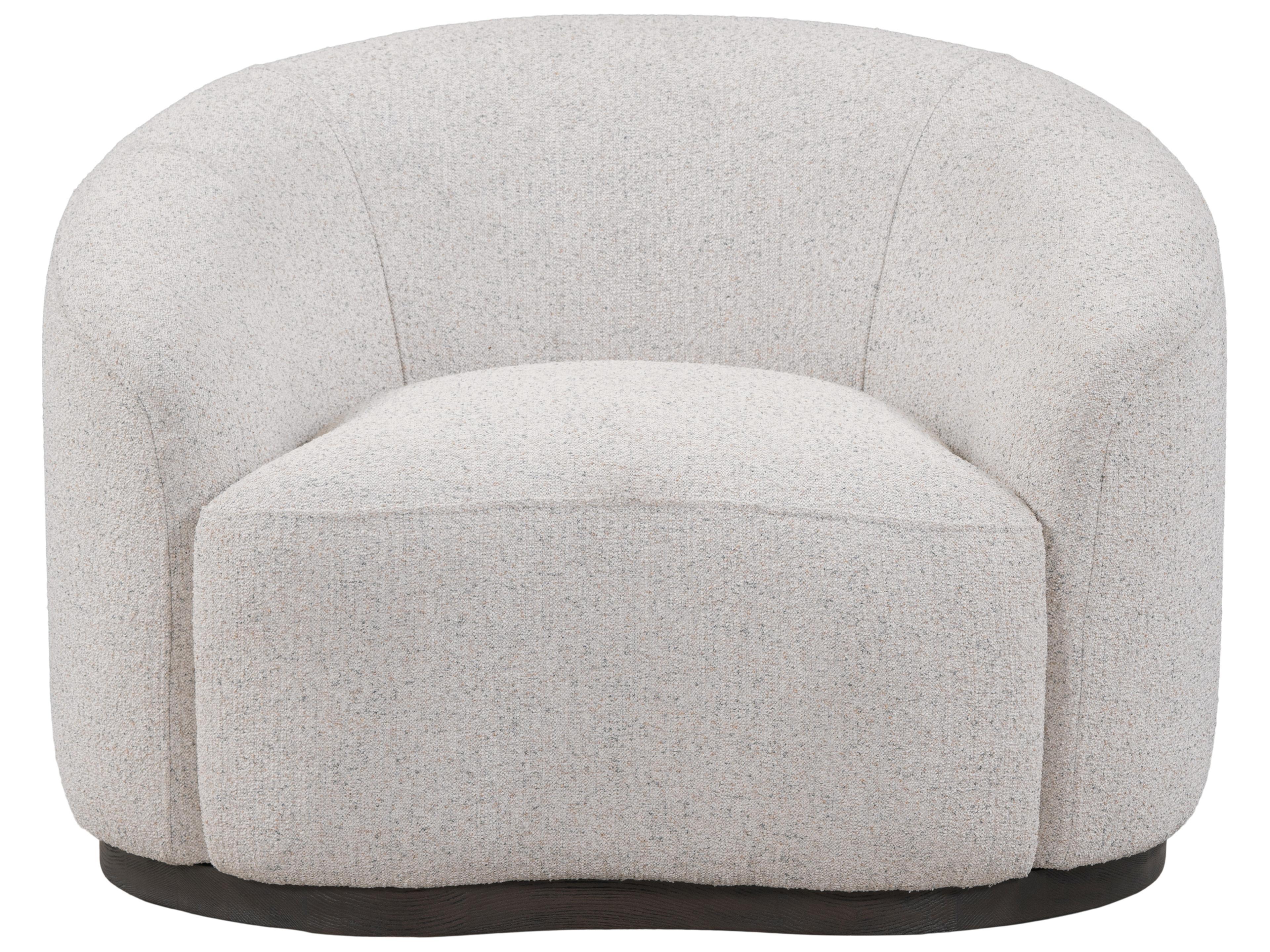 Beverly Swivel White Accent Chair