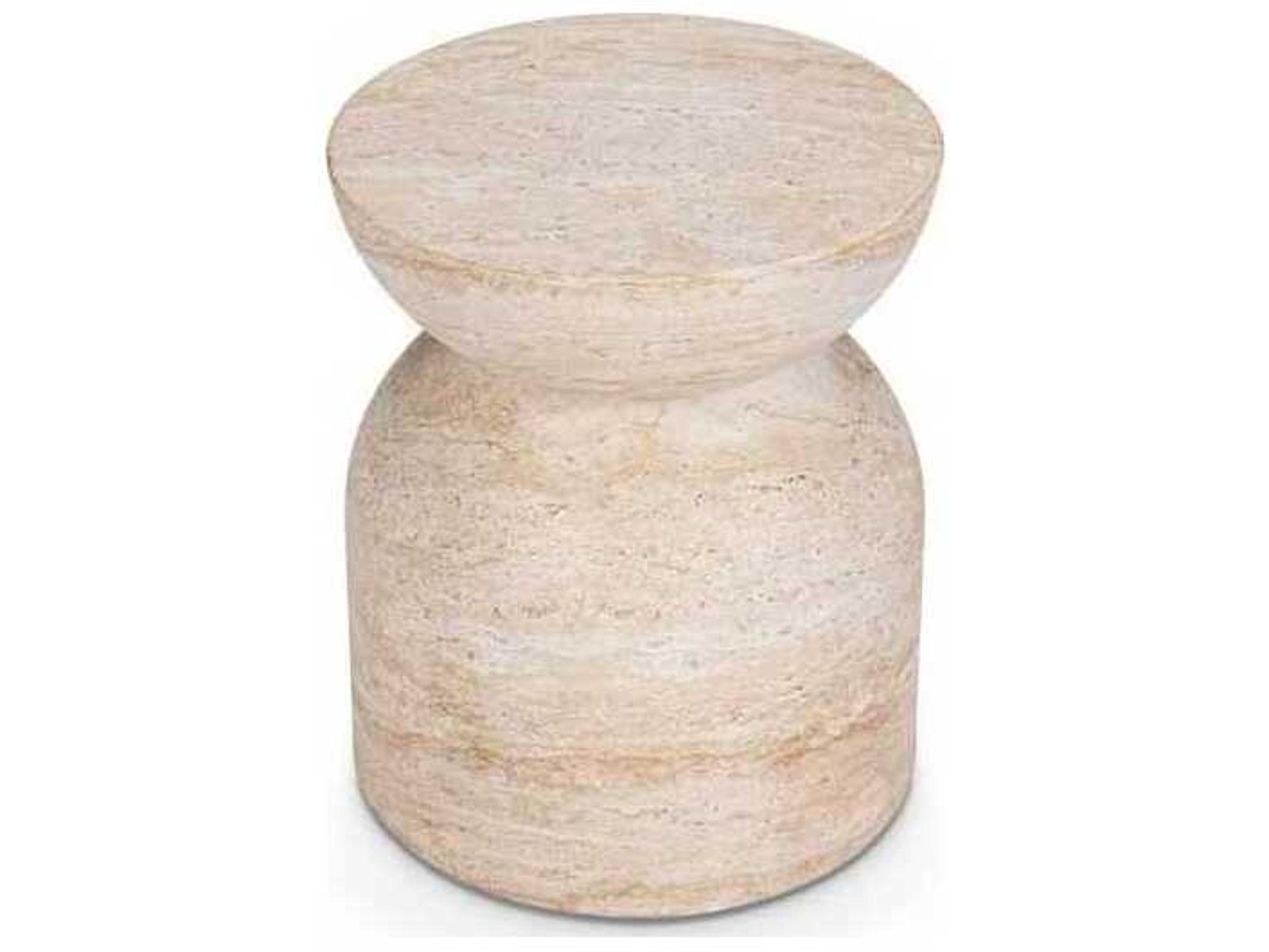 Classic Home Ridgewood Beige Accent Stool