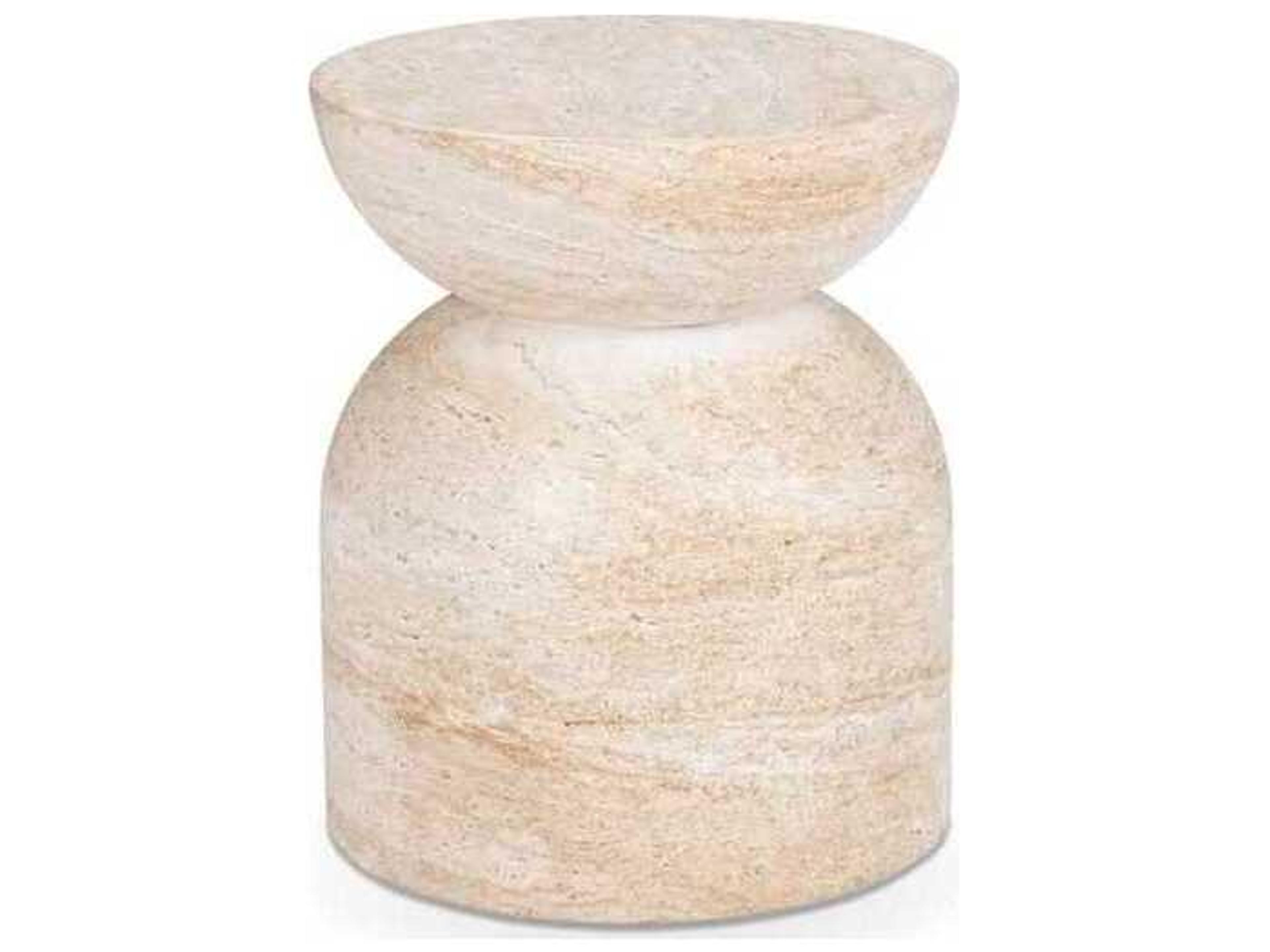 Classic Home Ridgewood Beige Accent Stool