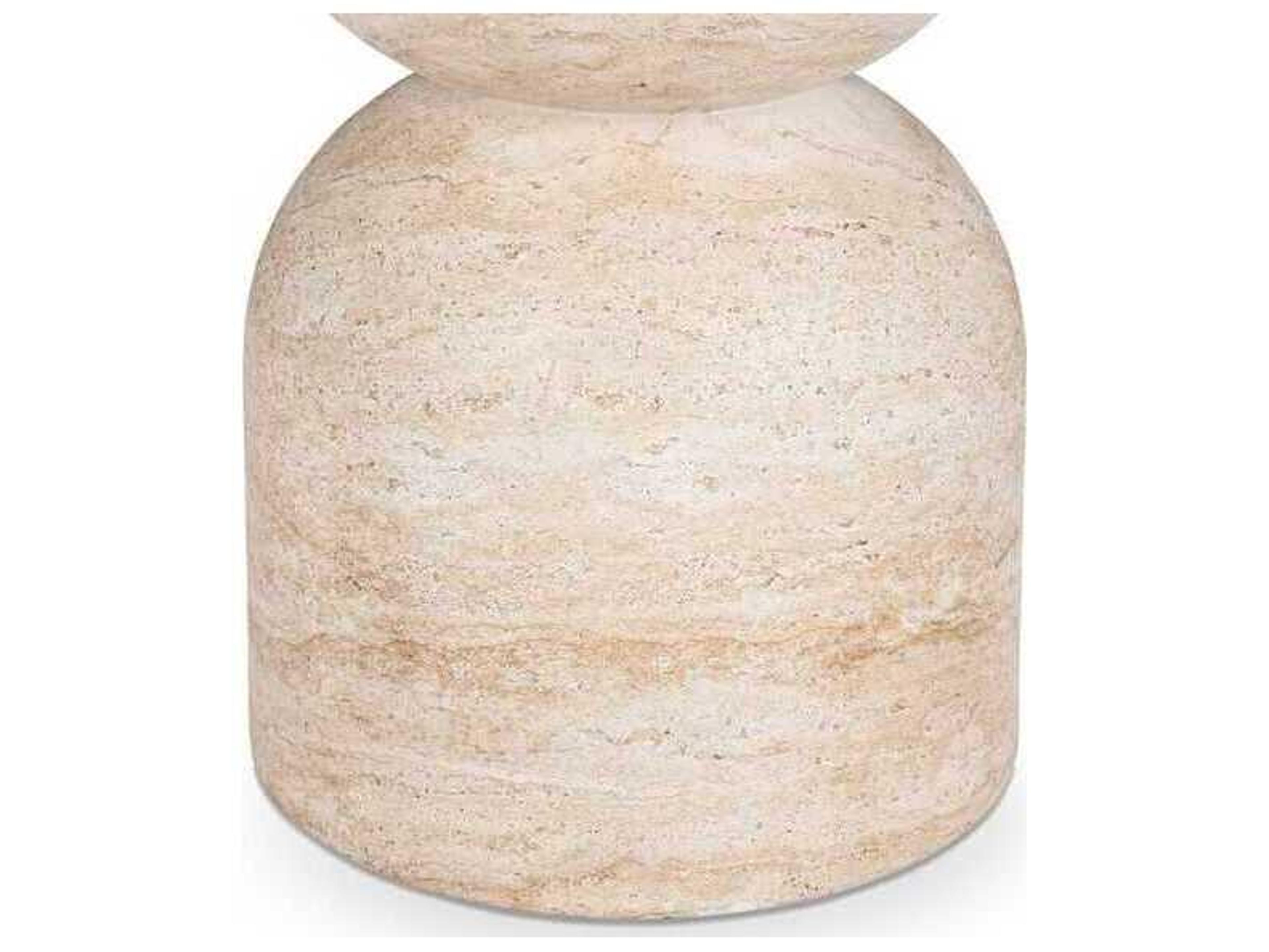 Classic Home Ridgewood Beige Accent Stool
