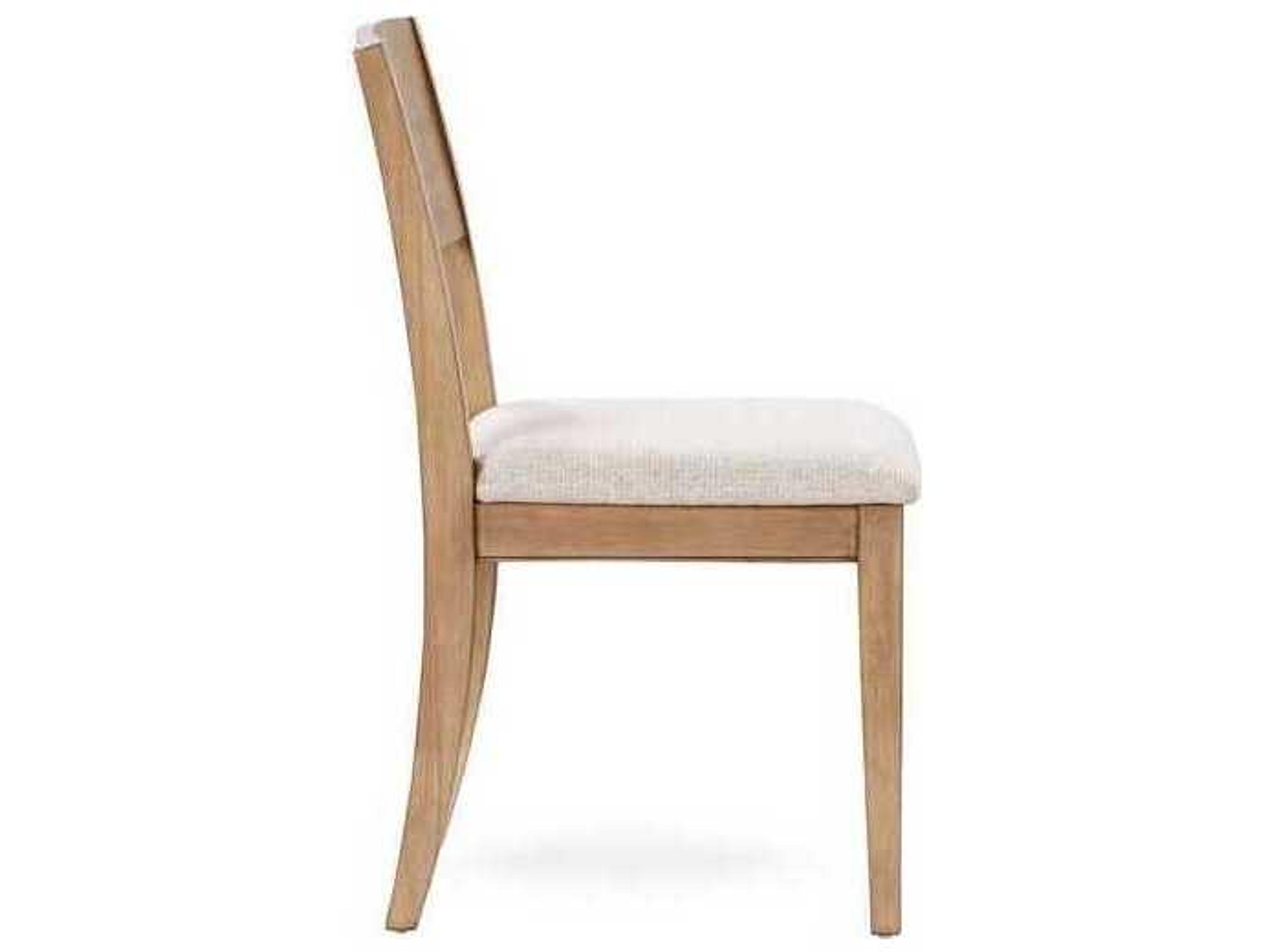 Classic Home Allegra Pine Wood Natural Upholstered Armless Dining Chair Set of 2