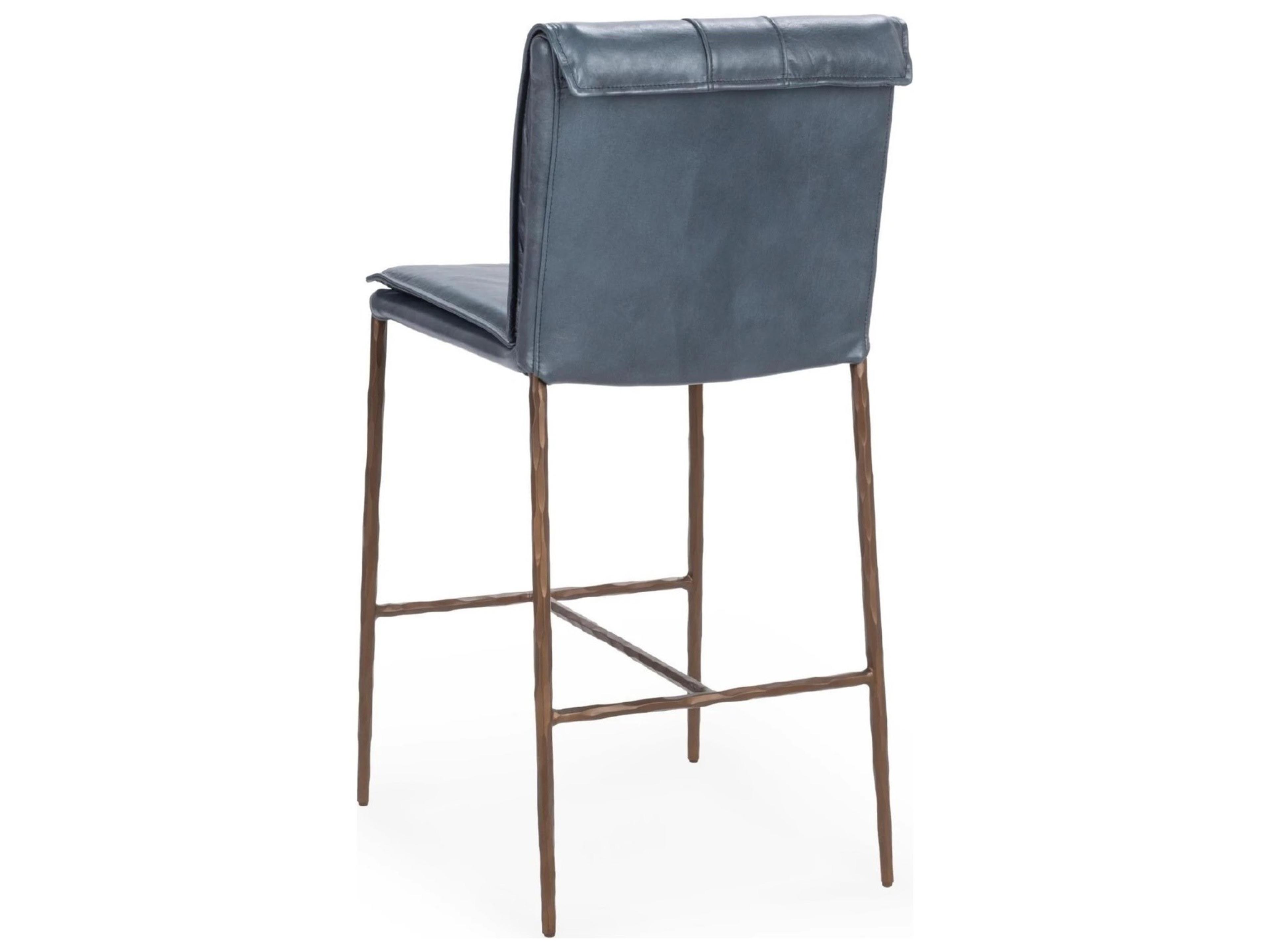 Classic Home Mayer Leather Counter Stool