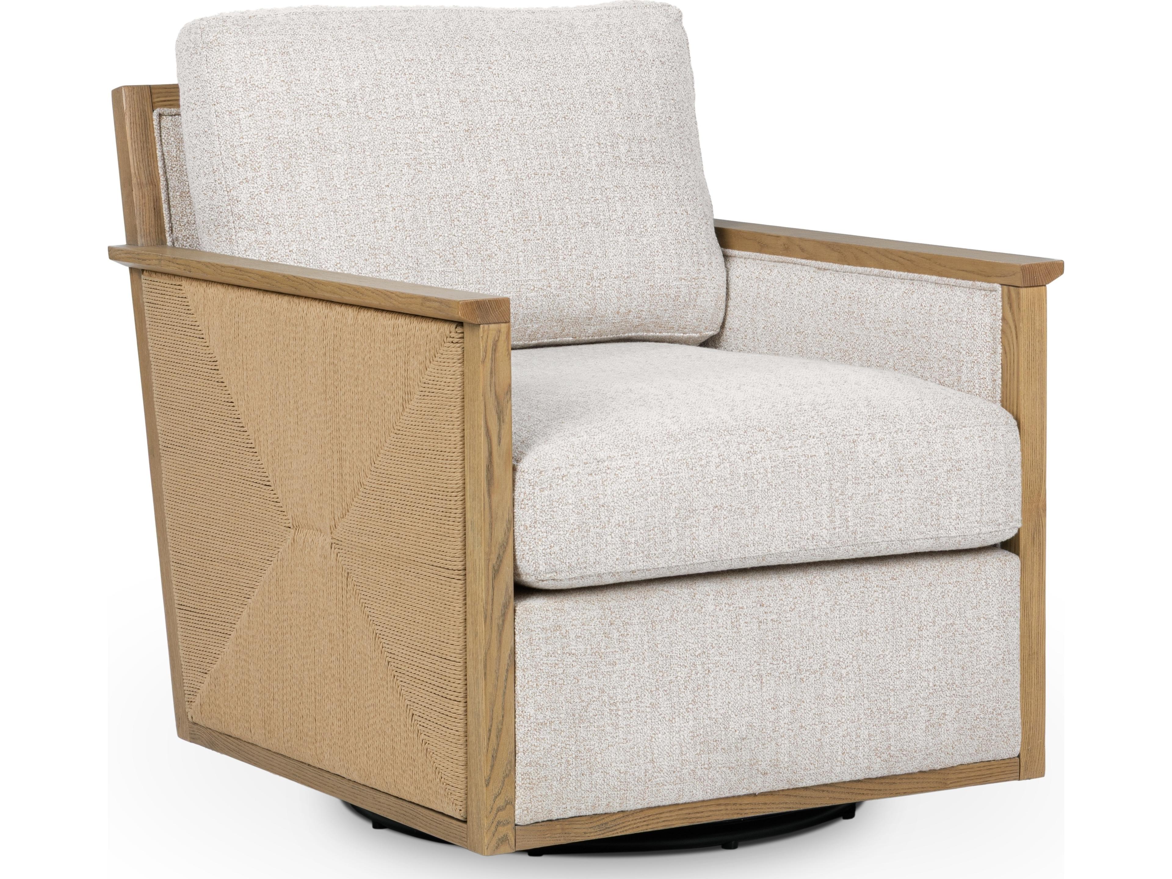 Norman Swivel Beige Accent Chair