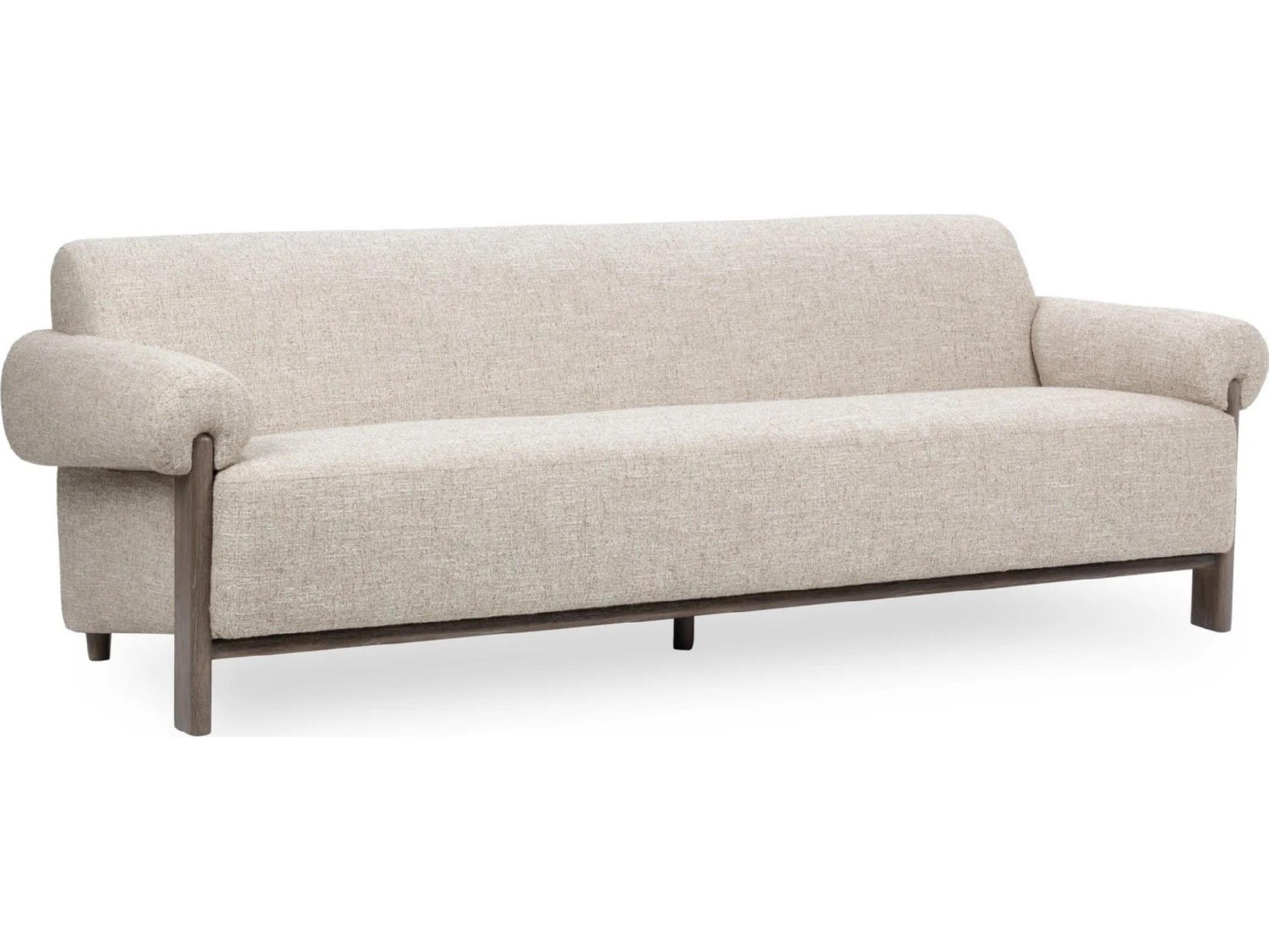 Malia Latte Beige Upholstered Sofa