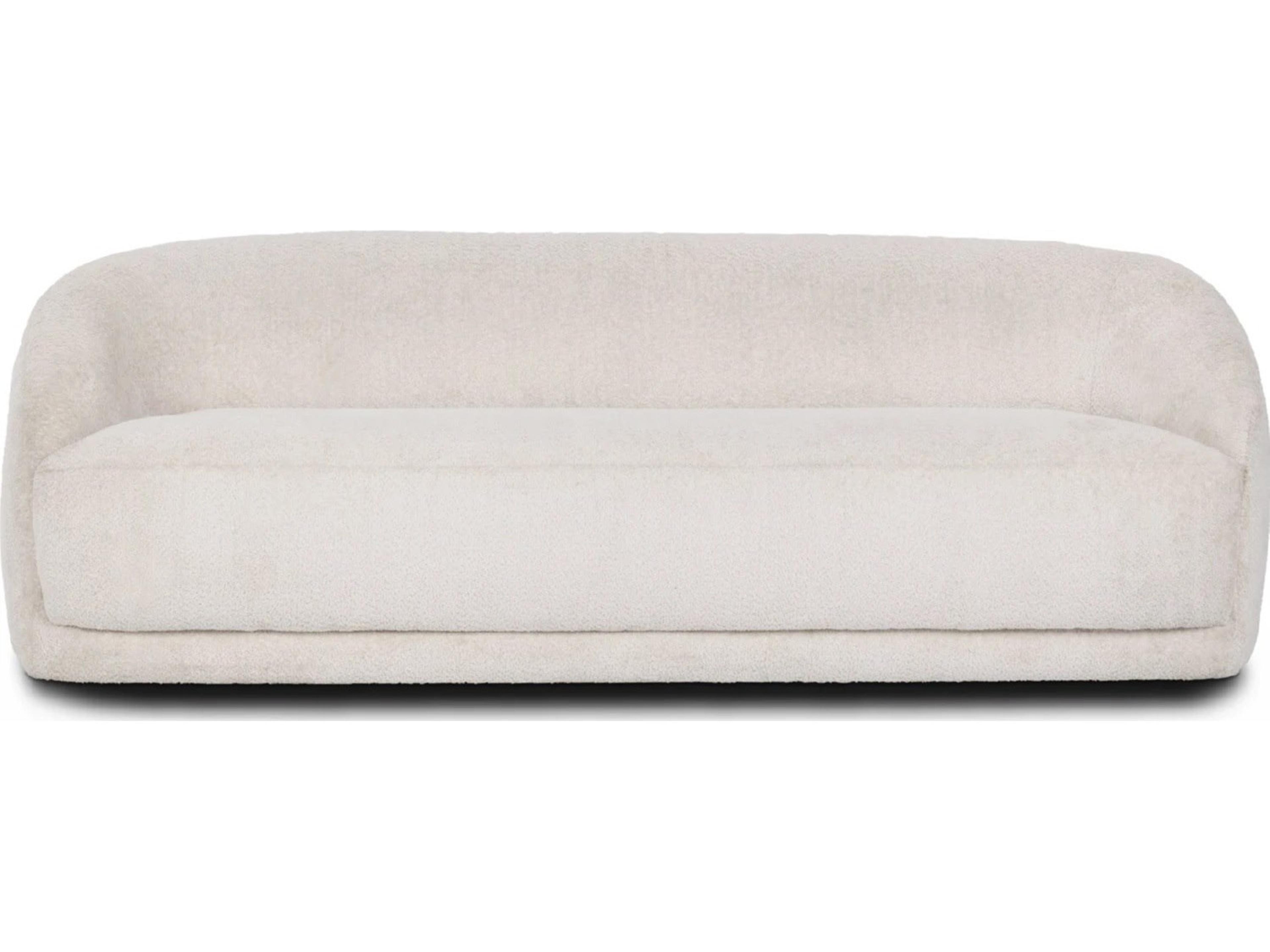 Classic Home Argon Ivory Blush White Upholstered Sofa